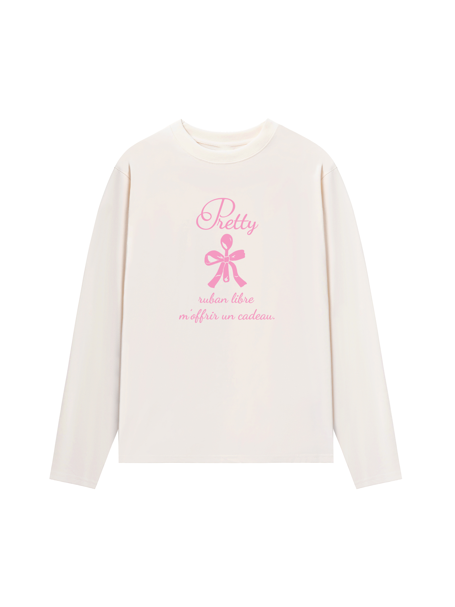 Áo Thun Dài Tay Ribbon Art Work Printing