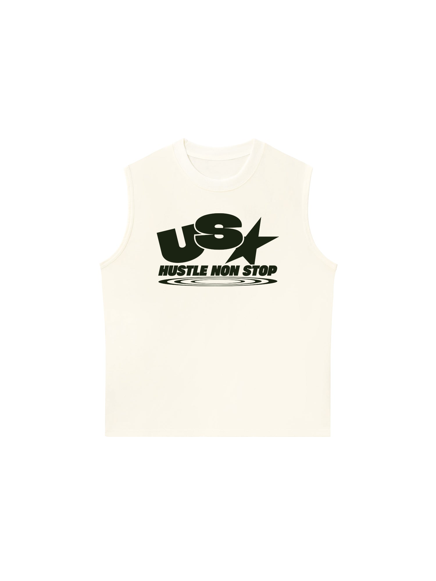 Áo Ba Lỗ Relaxed Fit USA Hustle Non Stop