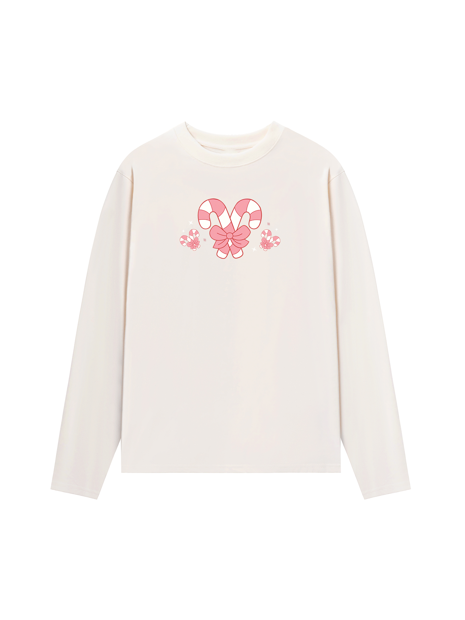 Áo Thun Dài Tay Cute Pink Candy Cane