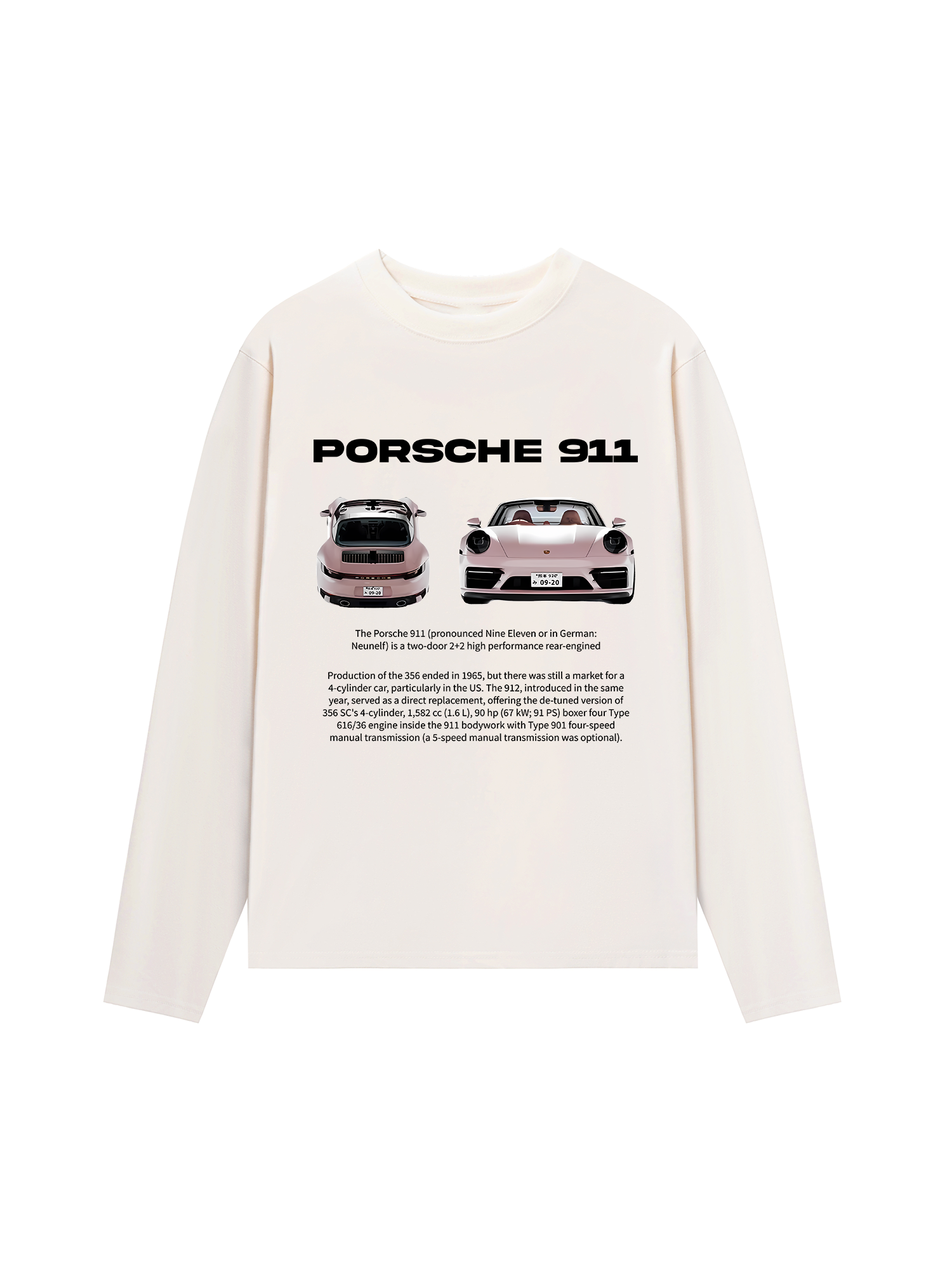 Áo Thun Dài Tay Porsche 911 Pear Pink