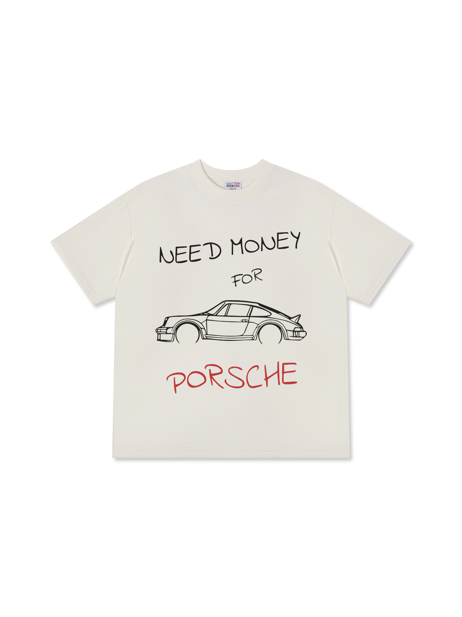 Áo Thun Relaxed Fit Porsche Need Money Sketch