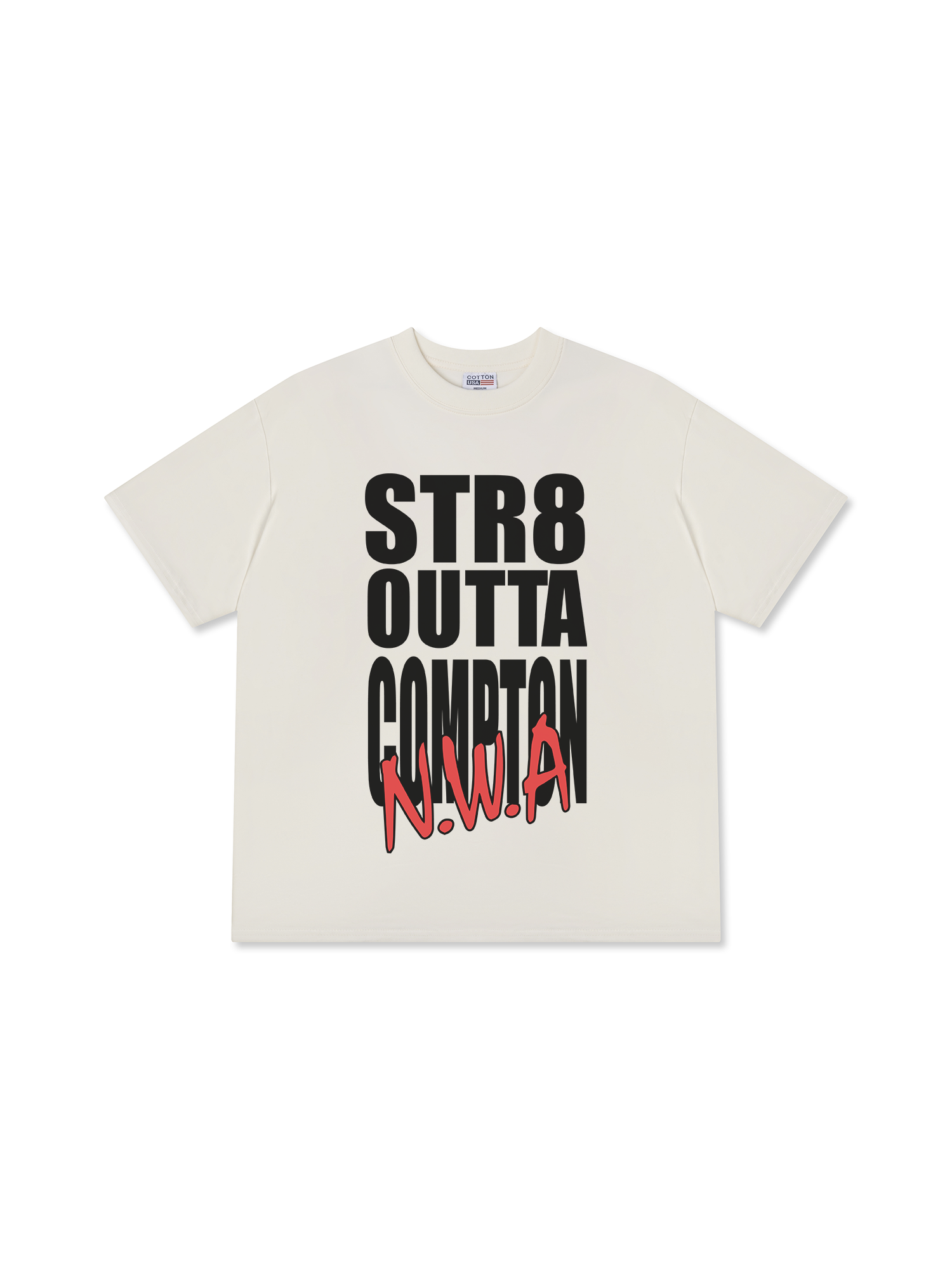 Áo Thun Relaxed Fit Rapper NWA Straight Outta Compton Typo