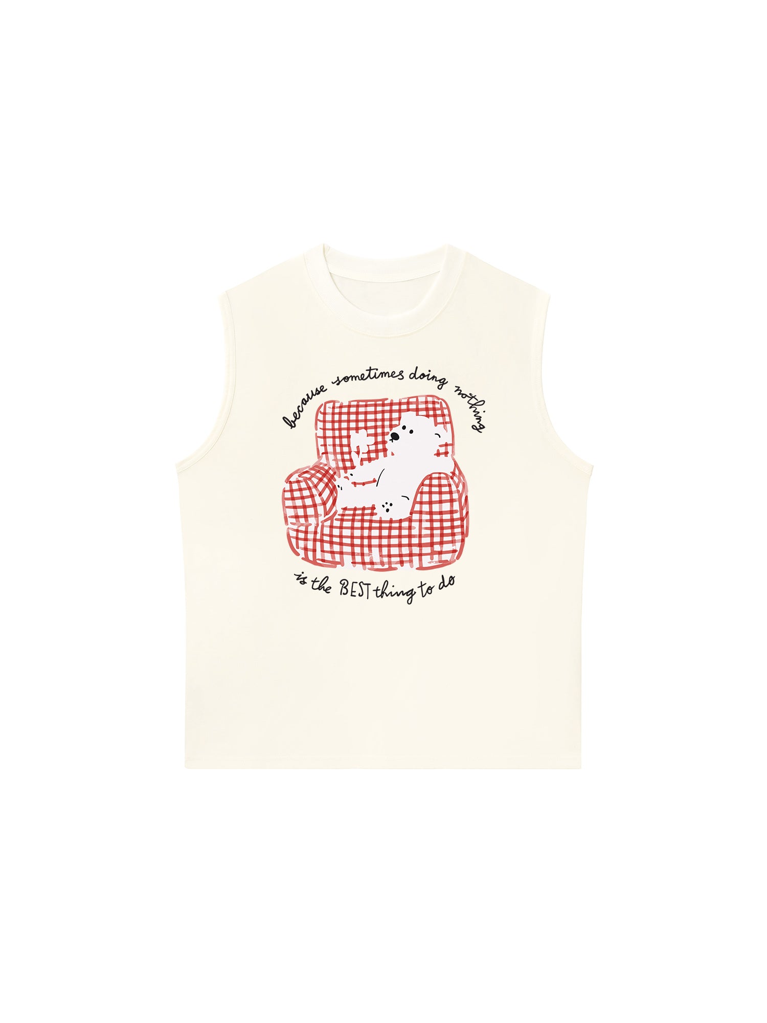 Áo Ba Lỗ Relaxed Fit Chill Bear At Home