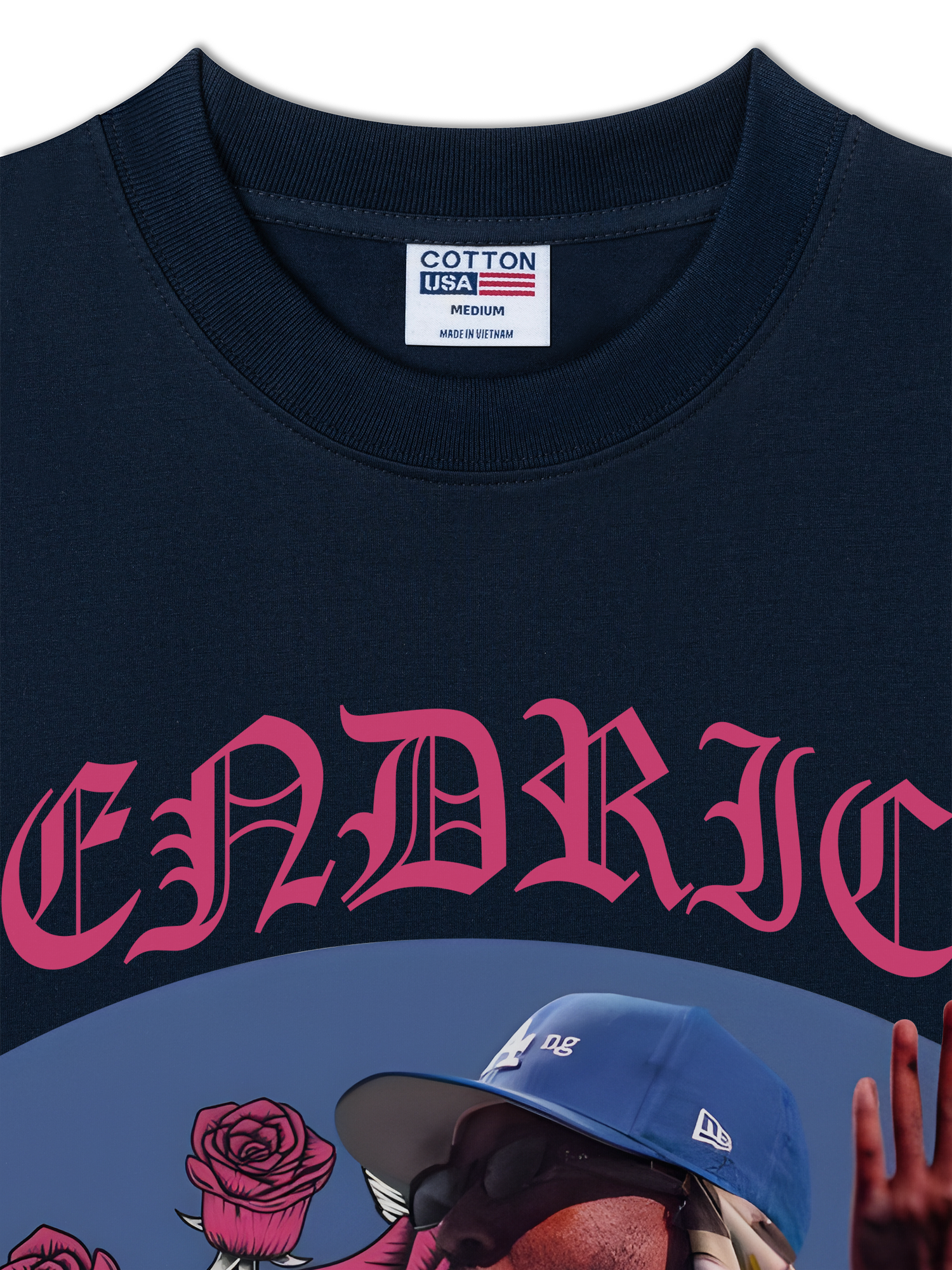 Áo Thun Relaxed Fit Rapper Kendrick Lamar Roses