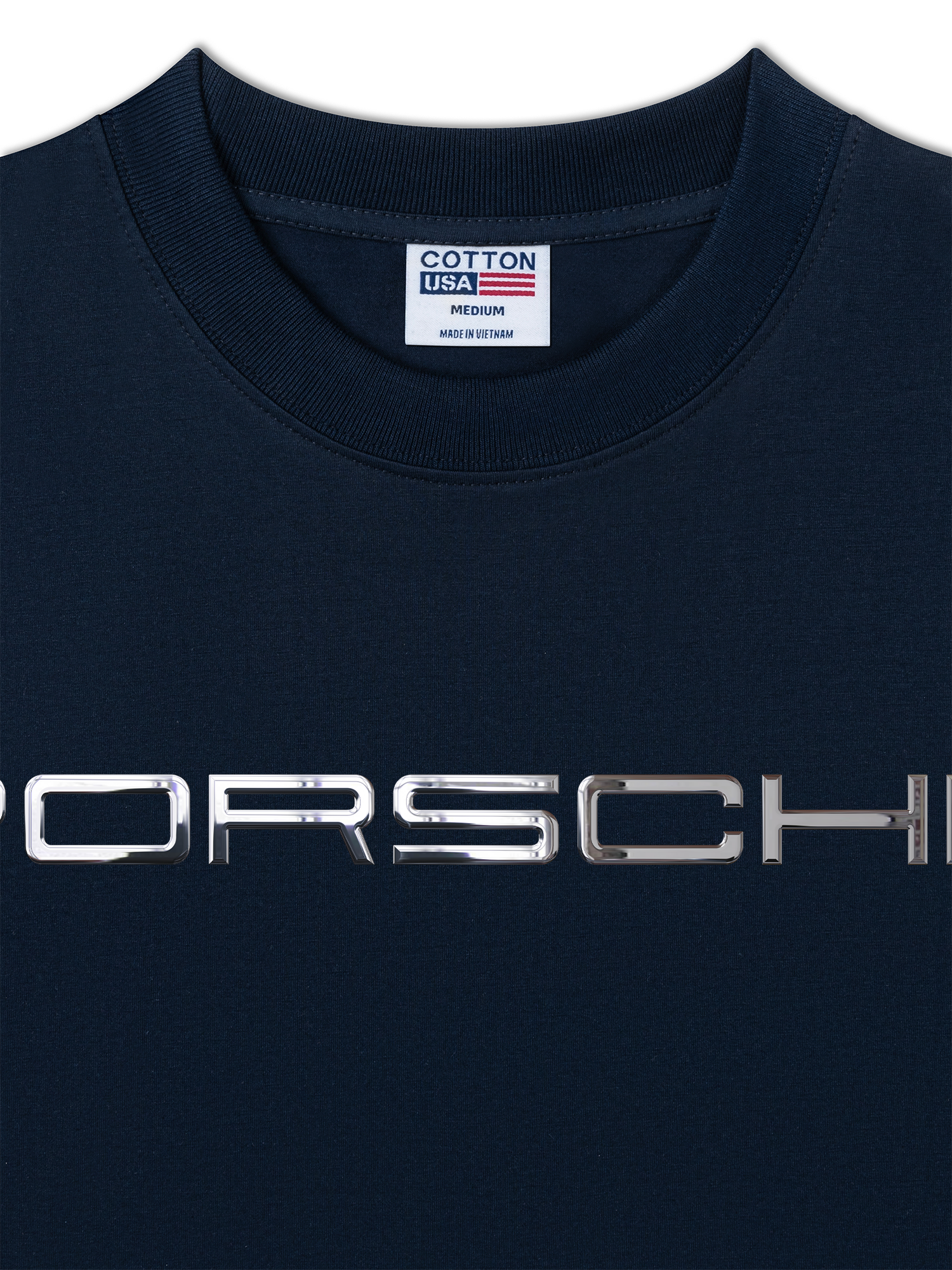 Áo Thun Relaxed Fit Porsche Chrome Typo