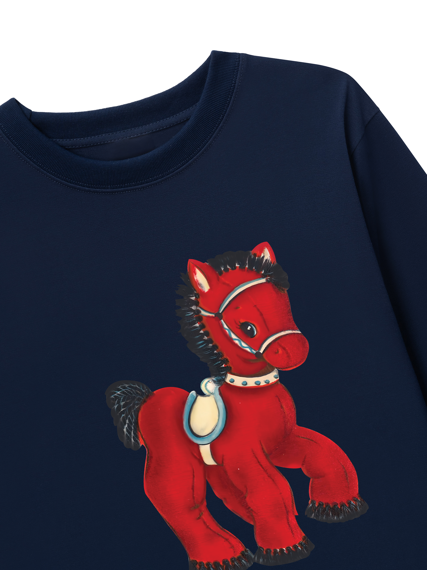 Áo Thun Dài Tay Retro Red Horse