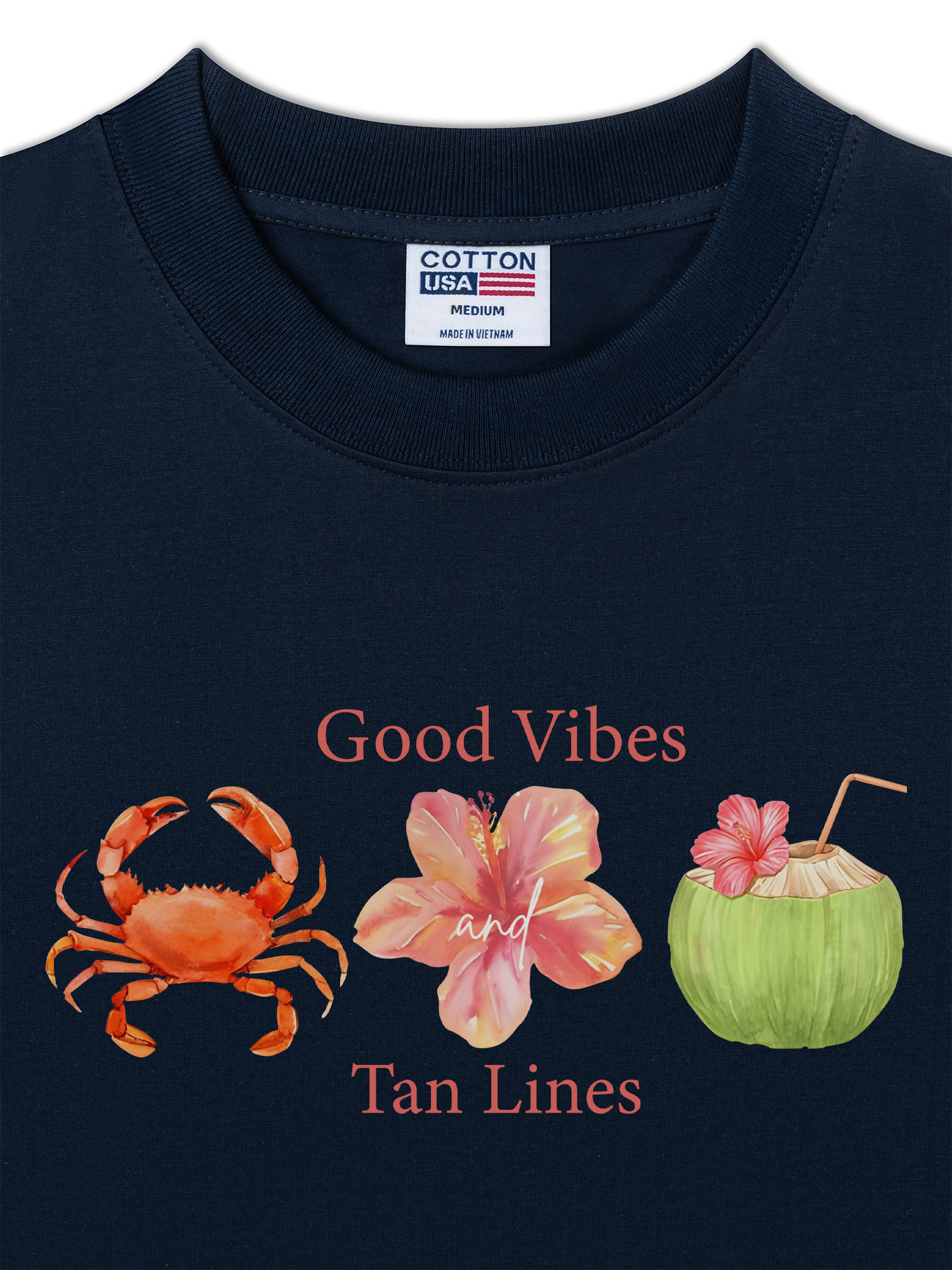 Áo Thun Relaxed Fit Tropical Good Vibes Tan Lines