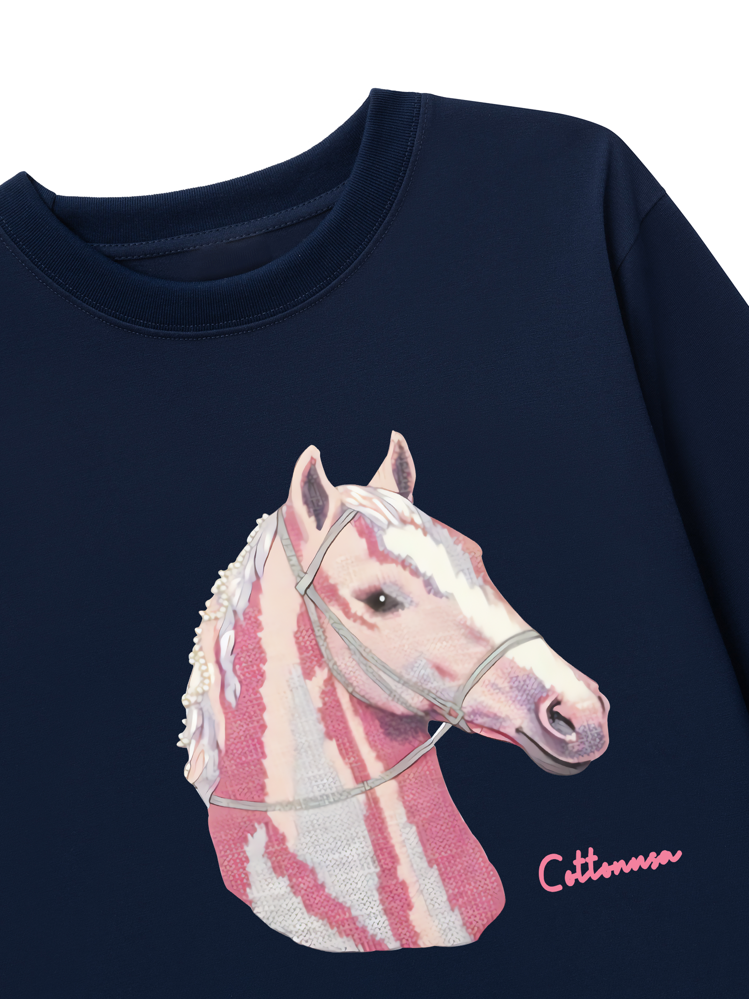 Áo Thun Dài Tay Cute Pink Horse