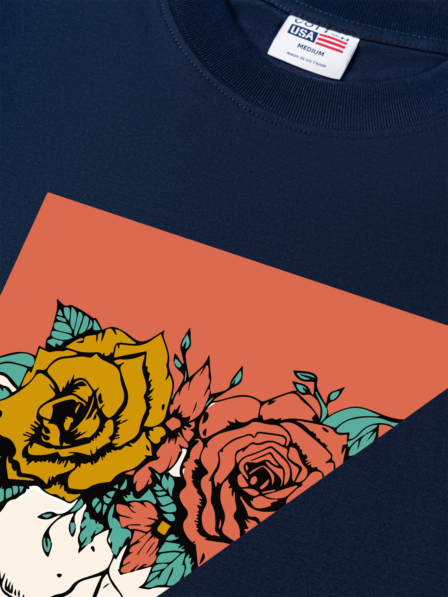 Áo Thun Relaxed Fit Marlboro Rose Skull