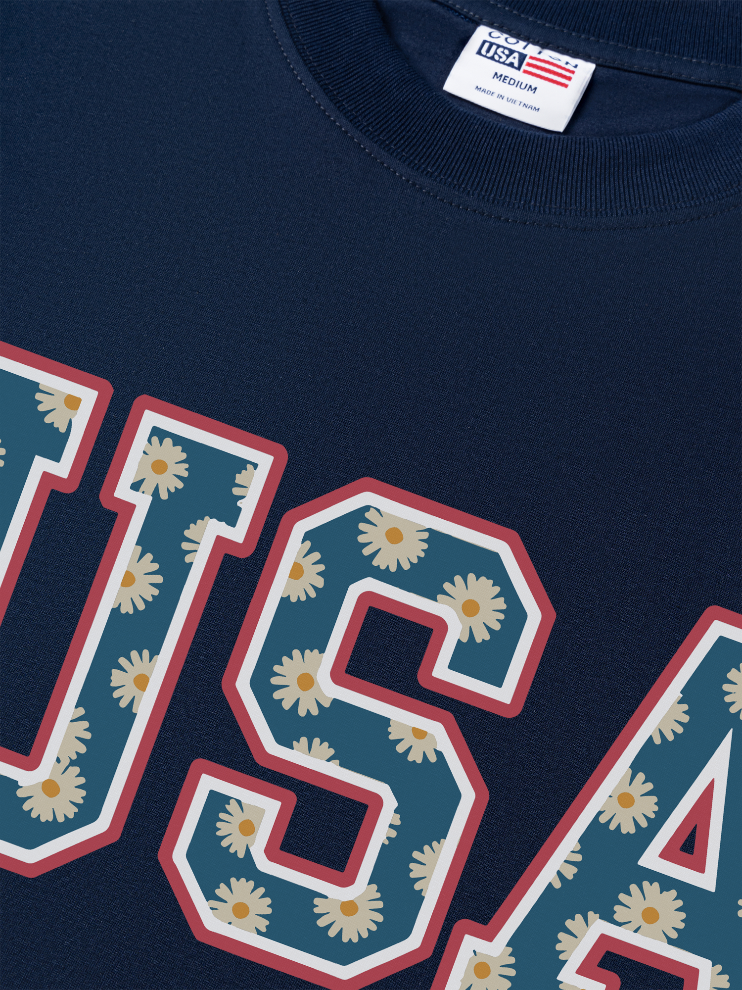 Áo Thun Relaxed Fit USA Daisy Season