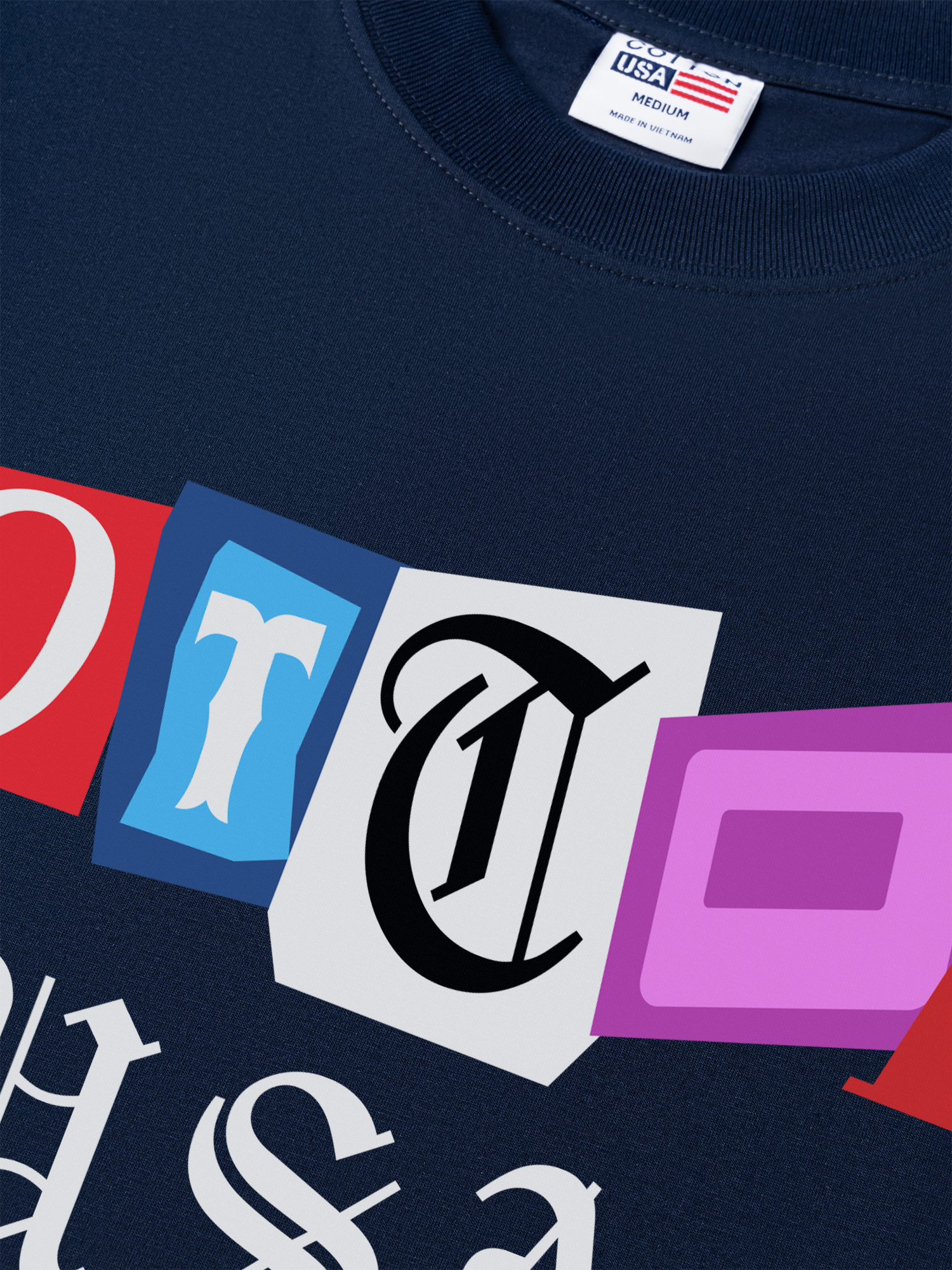 Áo Thun Relaxed Fit USA Paper Cut