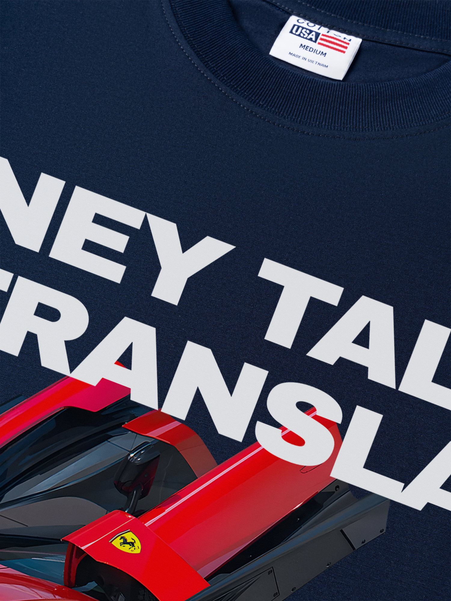 Áo Thun Relaxed Fit Ferrari Money Talks We Translate