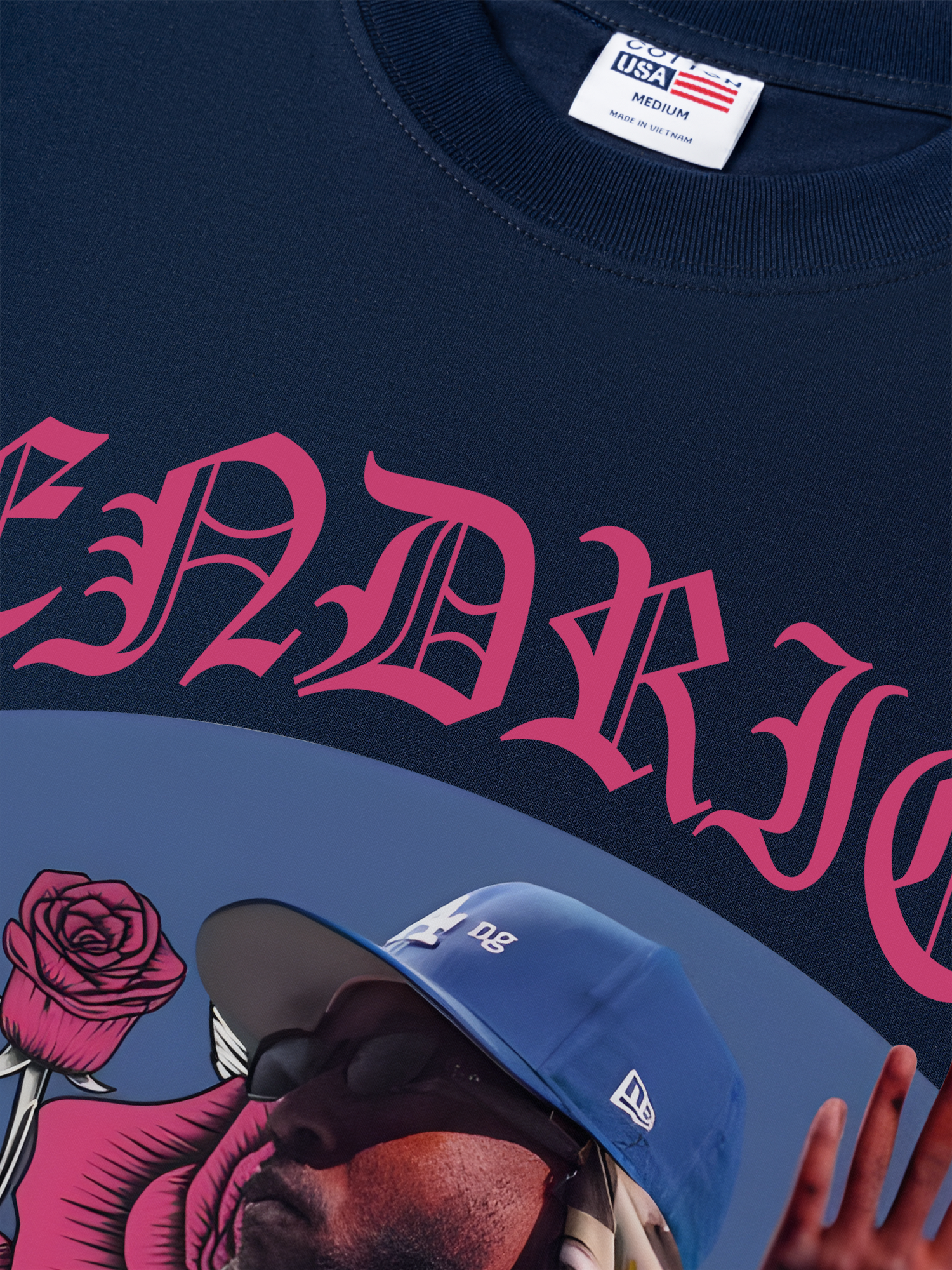 Áo Thun Relaxed Fit Rapper Kendrick Lamar Roses