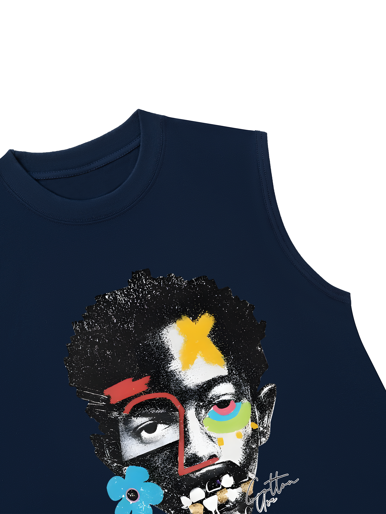 Áo Ba Lỗ Relaxed Fit Rapper Multi Element Cotton USA