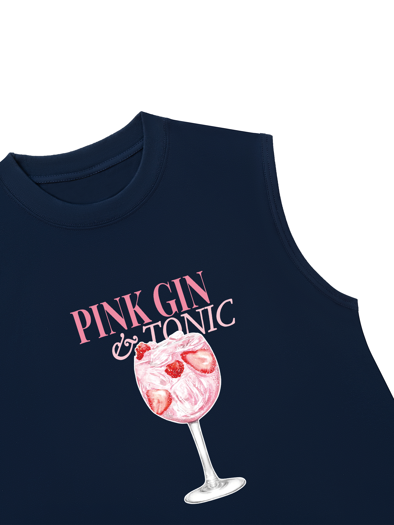 Áo Ba Lỗ Relaxed Fit Pink Gin & Tonic