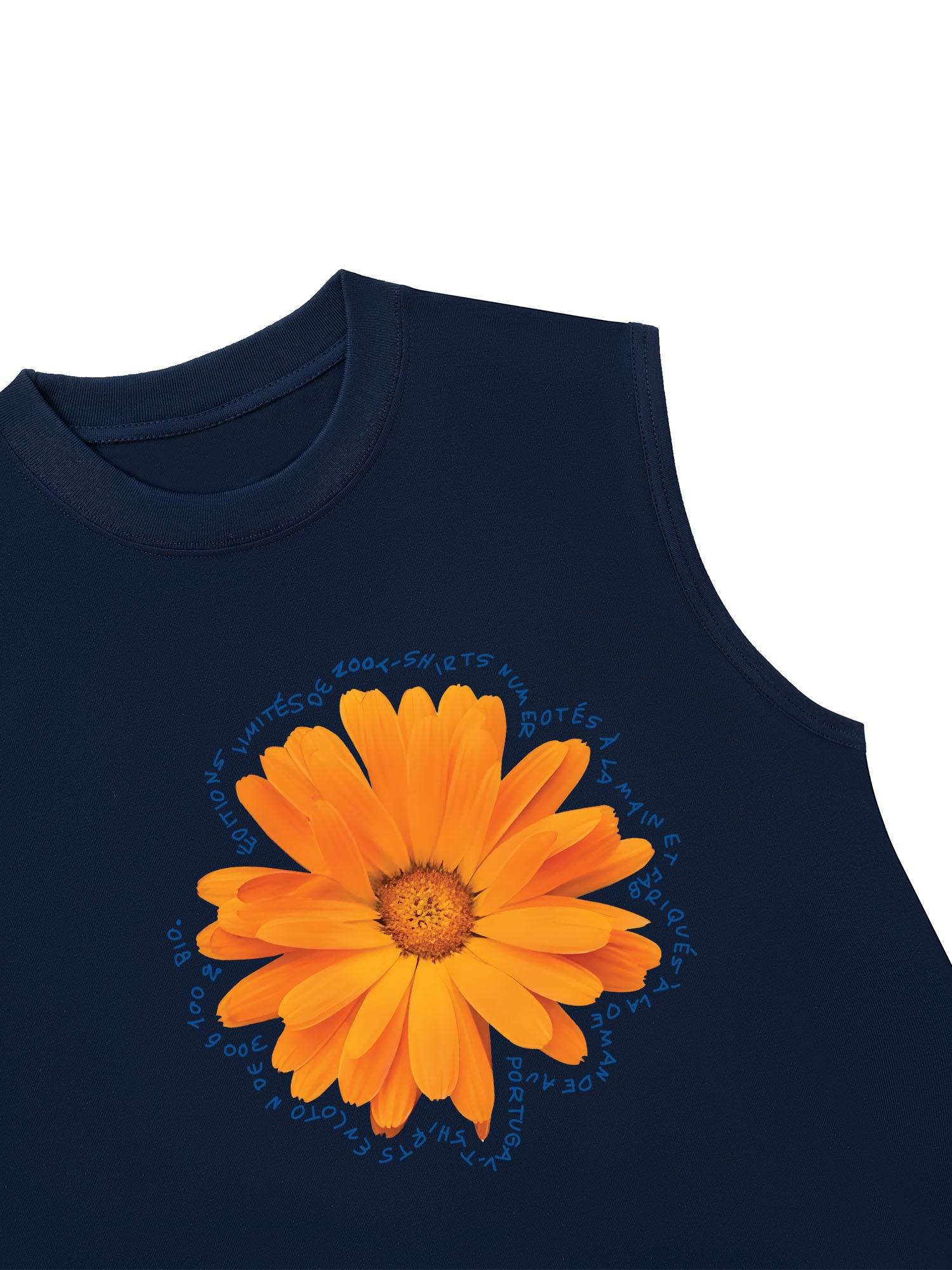 Áo Ba Lỗ Relaxed Fit Floral Orange Flower
