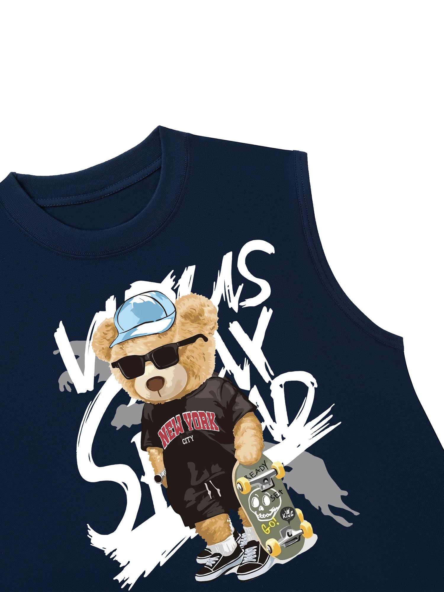 Áo Ba Lỗ Relaxed Fit New York Skate Bear