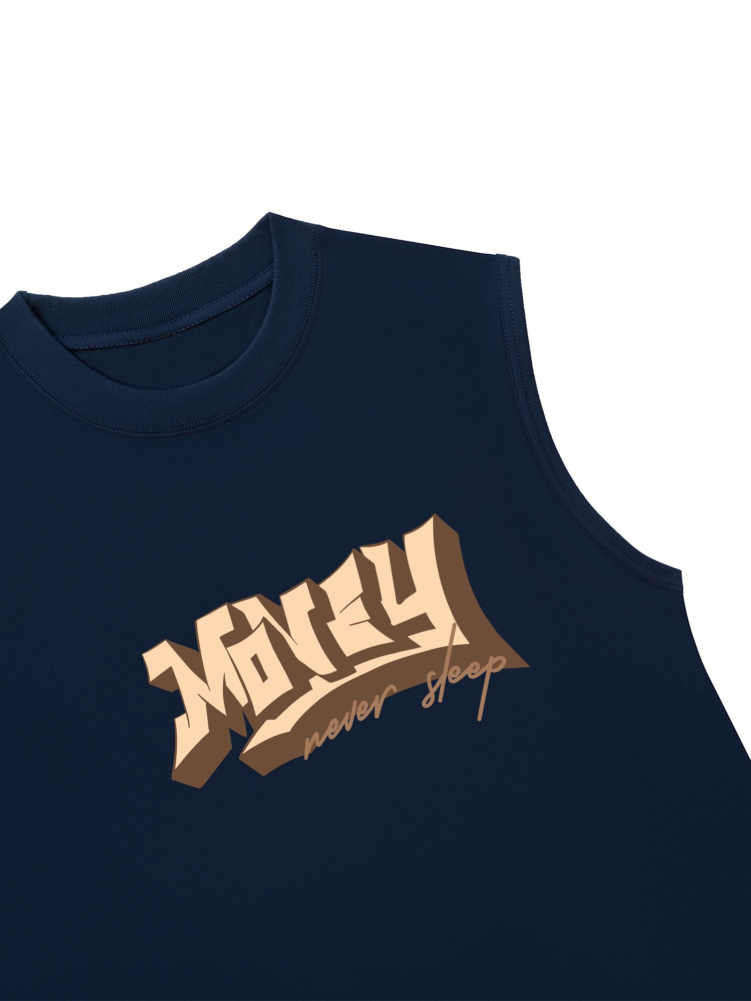 Áo Ba Lỗ Relaxed Fit Money Never Sleep
