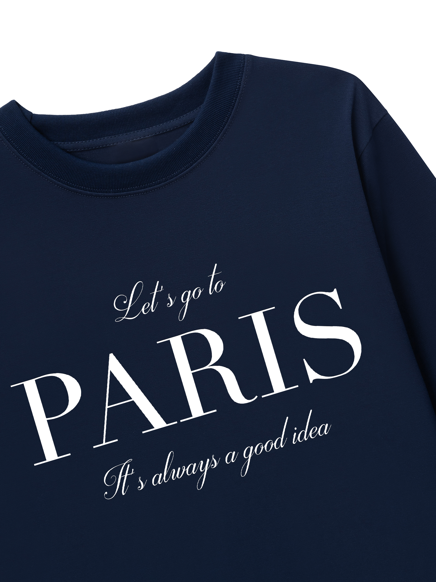 Áo Thun Dài Tay City Let's go to Paris đen