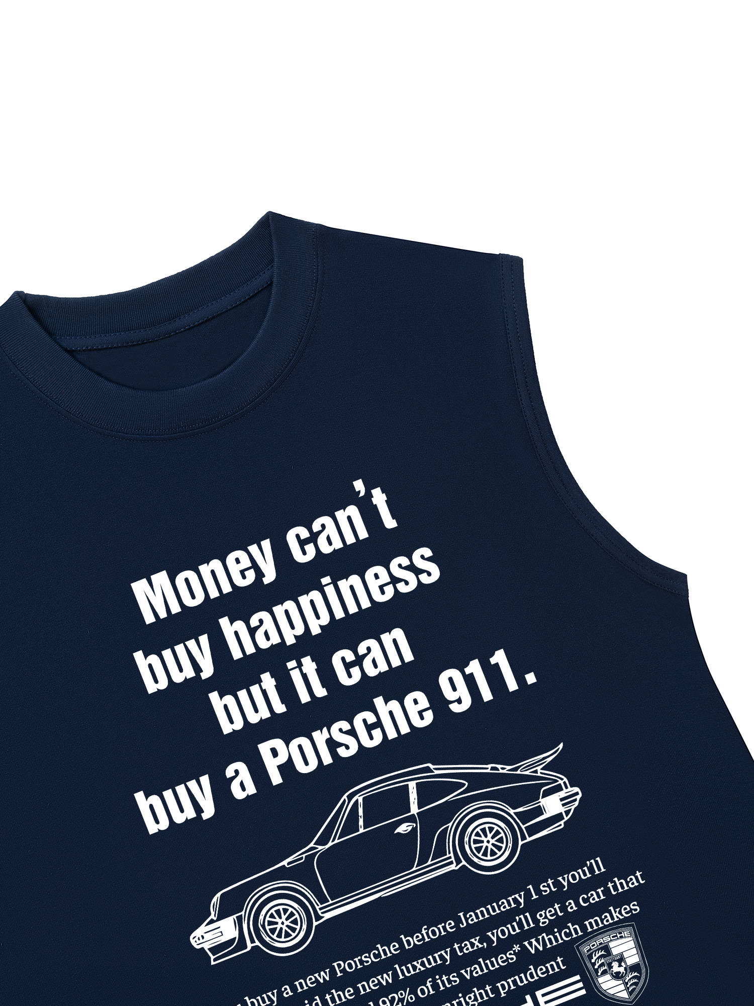 Áo Ba Lỗ Relaxed Fit Porsche Money Can_t Buy Happiness
