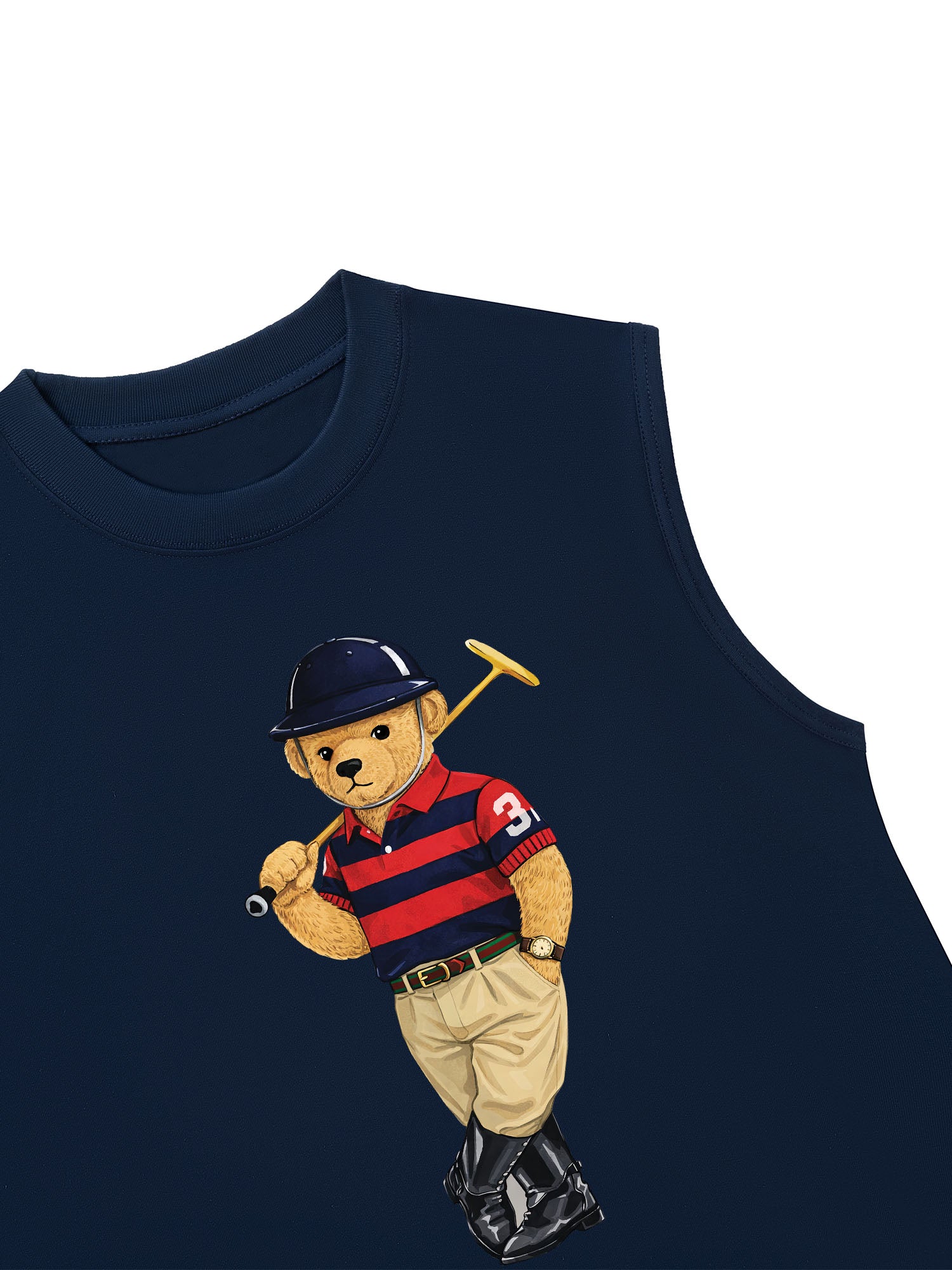 Áo Ba Lỗ Relaxed Fit Quiet Luxury Bear