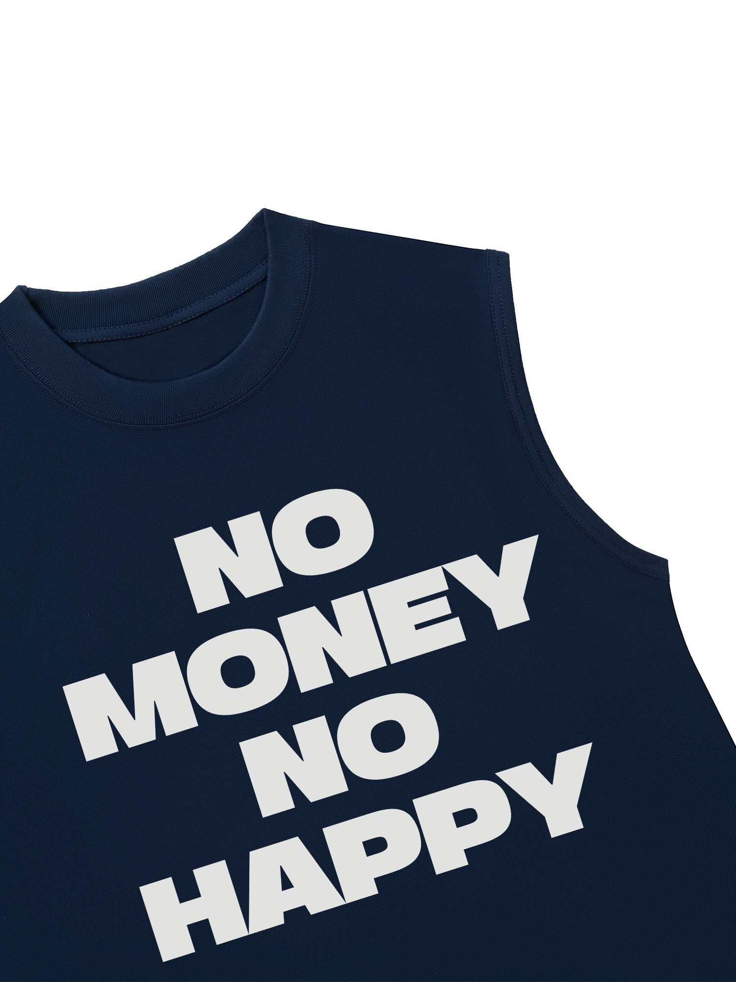 Áo Ba Lỗ Relaxed Fit No Money No Happy