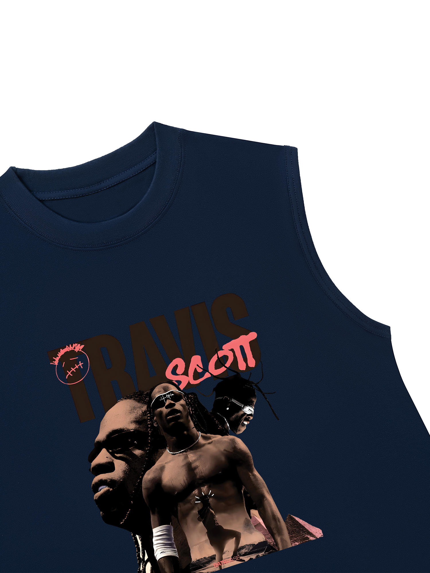 Áo Ba Lỗ Relaxed Fit Travis Scott Bootle Rap