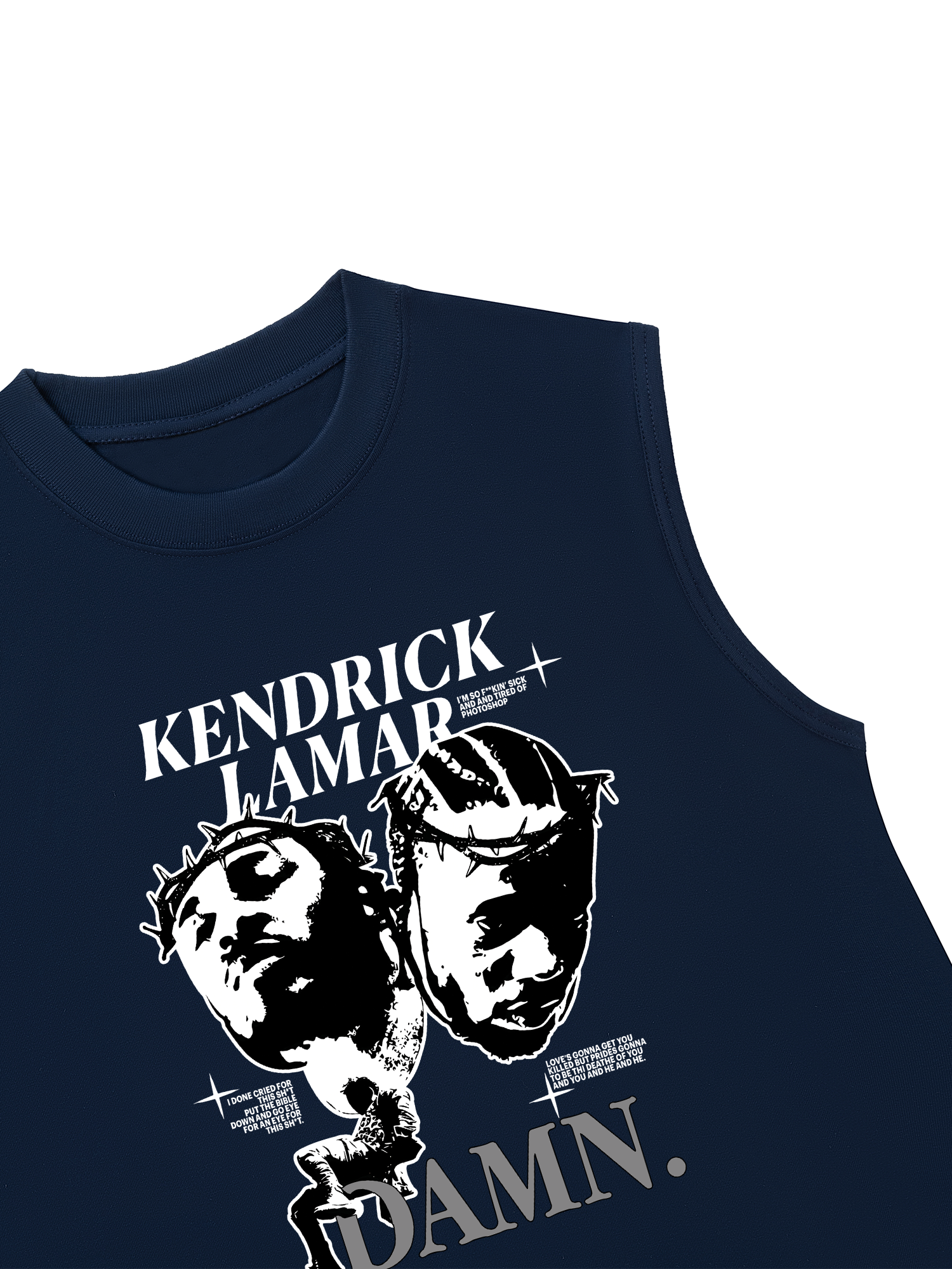Áo Ba Lỗ Relaxed Fit Rapper Kendrick Lamar Damn