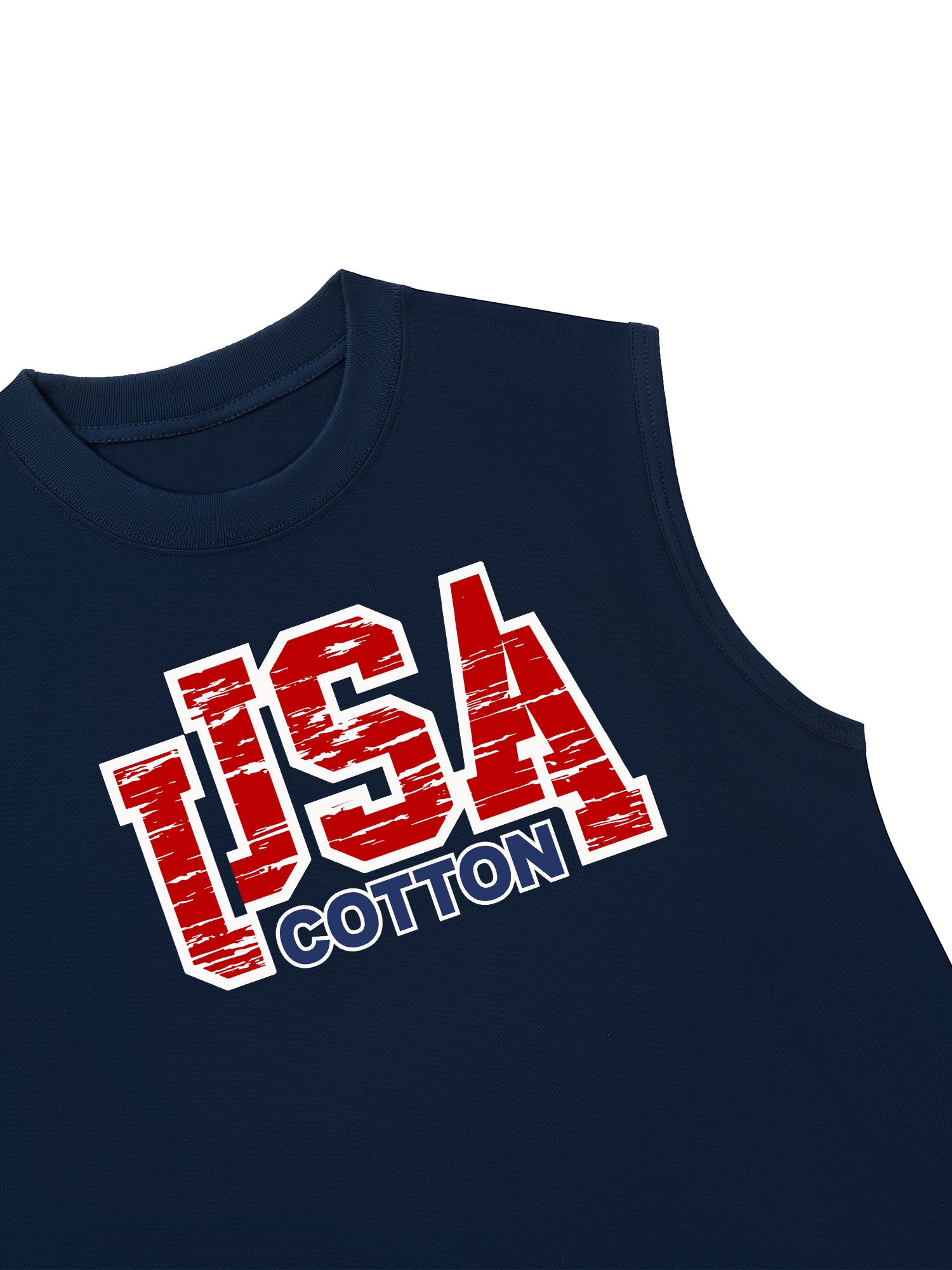 Áo Ba Lỗ Relaxed Fit USA Scratched Typo