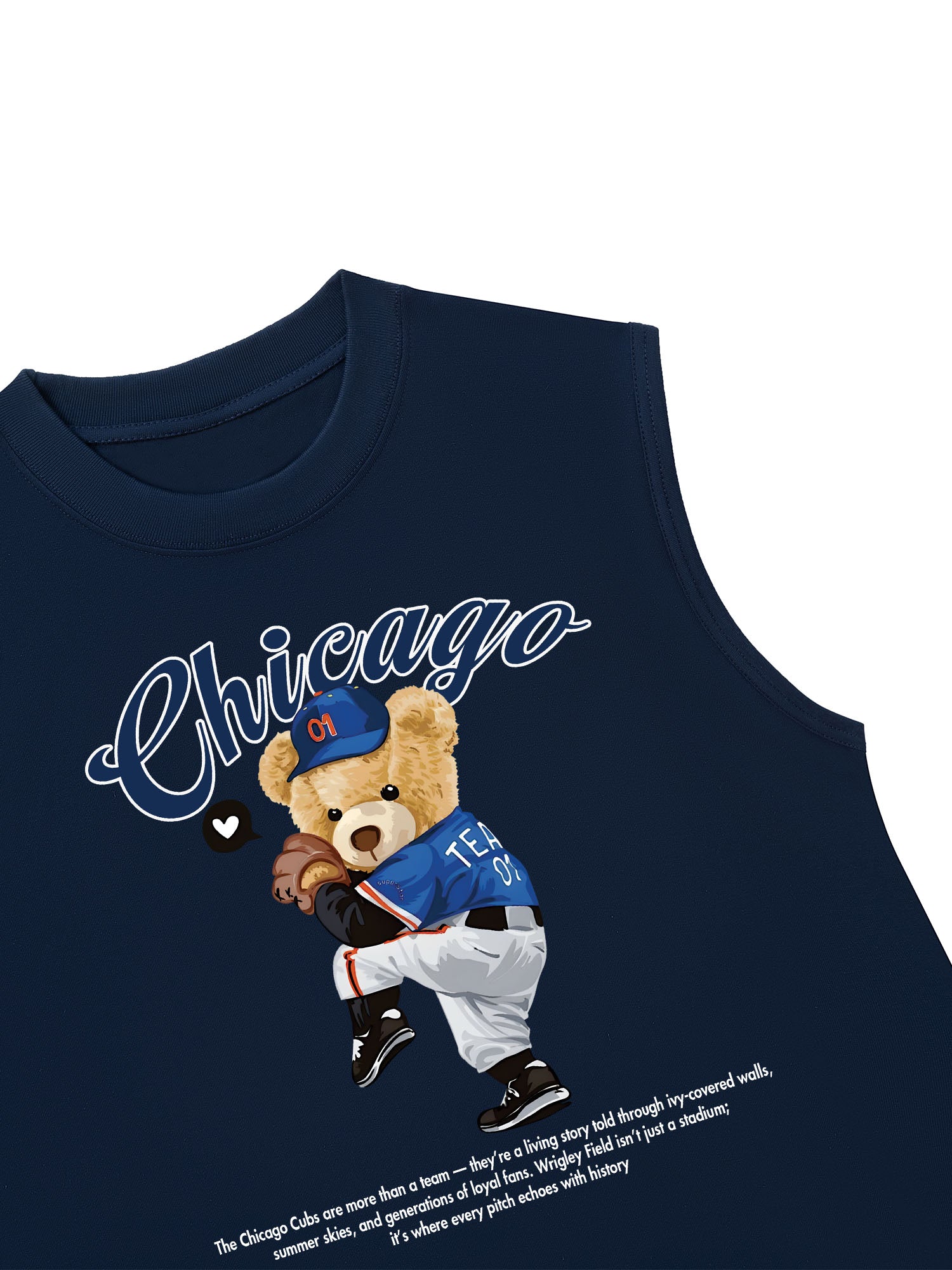 Áo Ba Lỗ Relaxed Fit Baseball Chicago Cubs