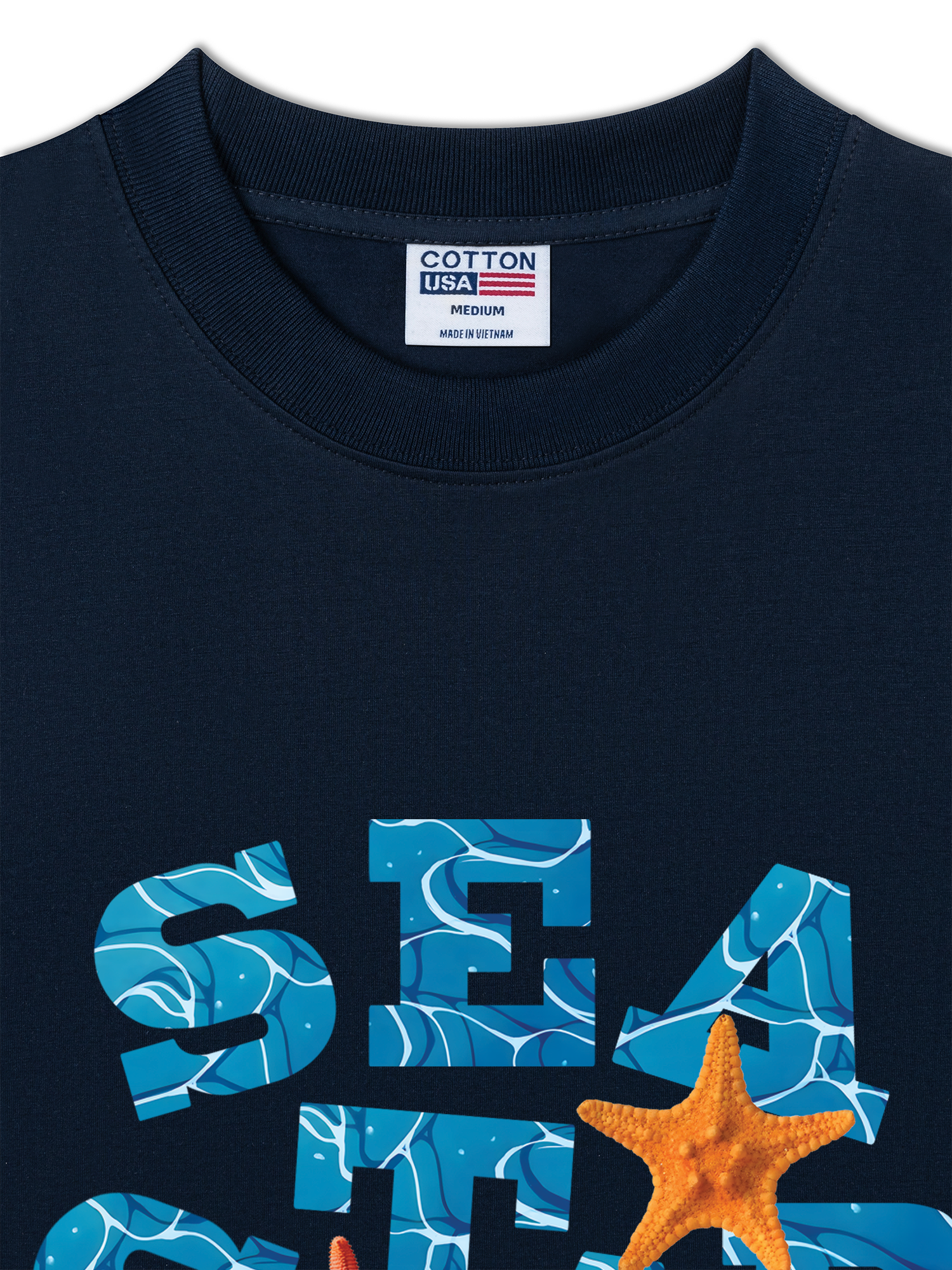 Áo Thun Relaxed Fit Tropical Starfish Parrty Sea Water