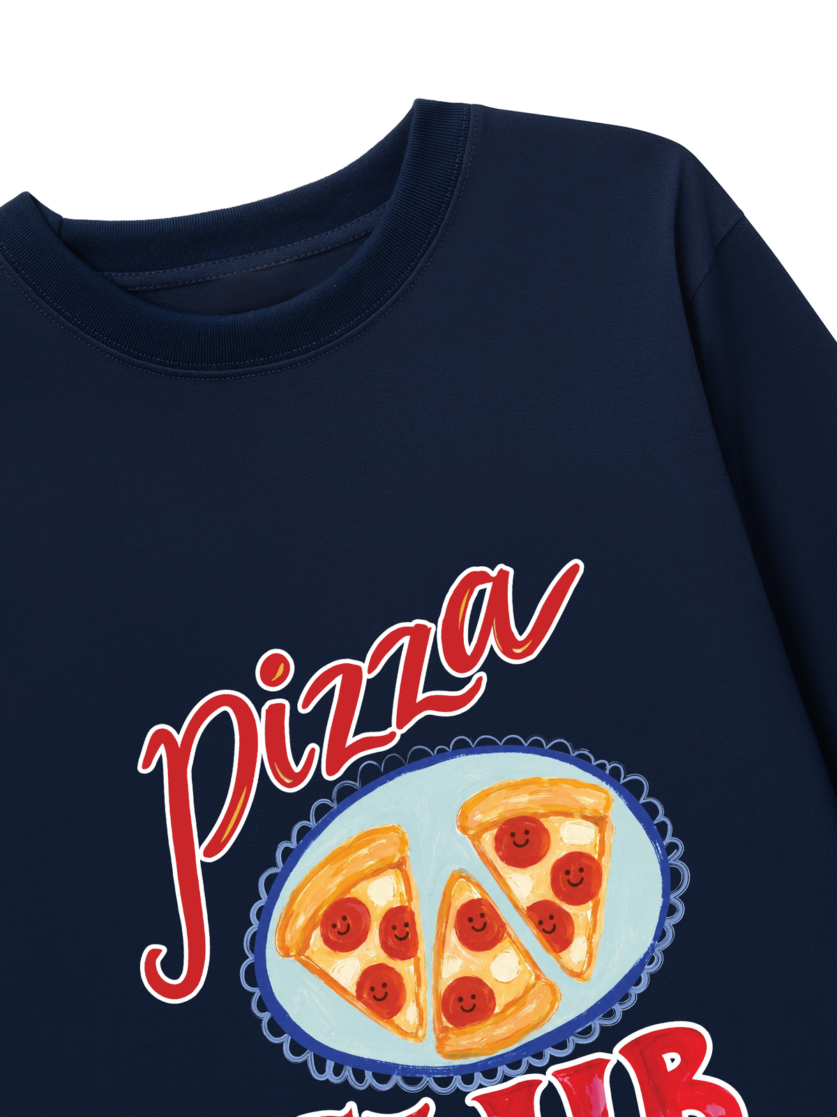 Áo Thun Dài Tay Yummy Mood Pizza Girl Club