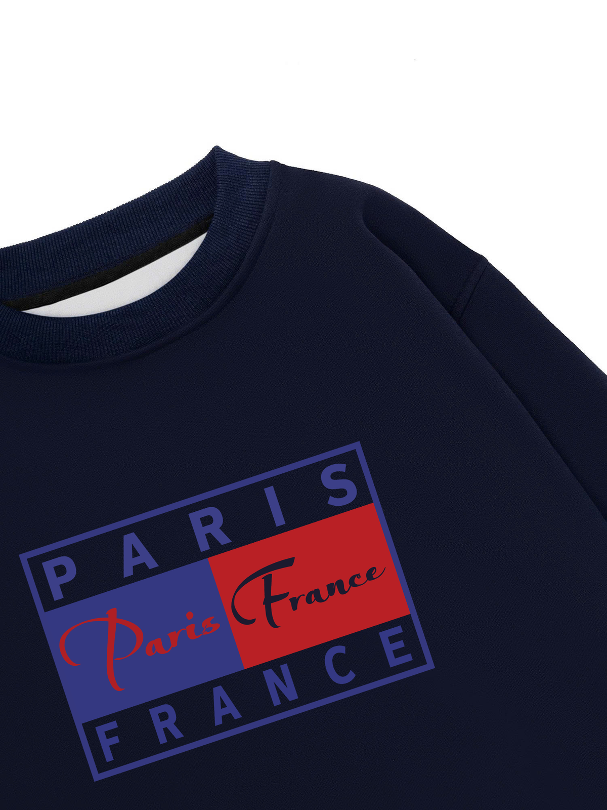 Áo Sweater Nỉ Hai Da Bassic Paris France