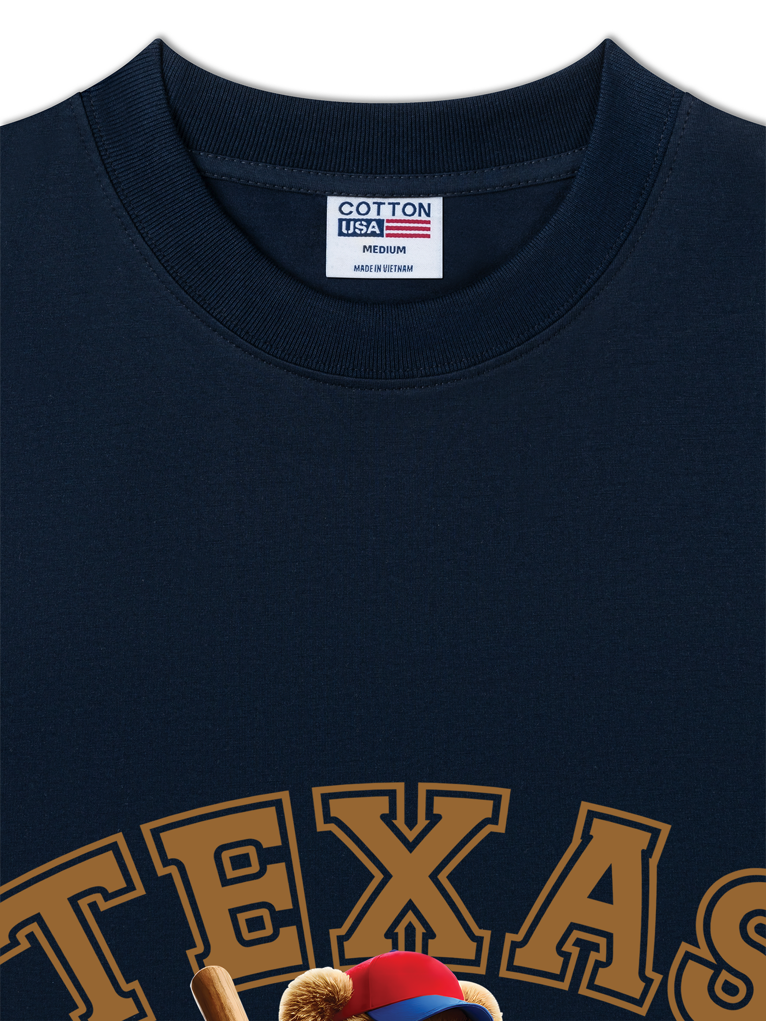 Áo Thun Relaxed Fit Baseball Texas Teddy Fan Club