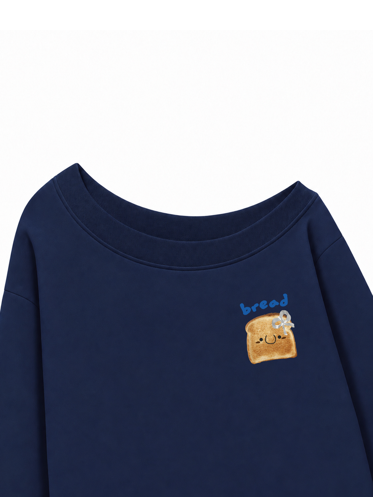 Áo Sweater Lệch Vai Nỉ Hai Da Bread With Bow