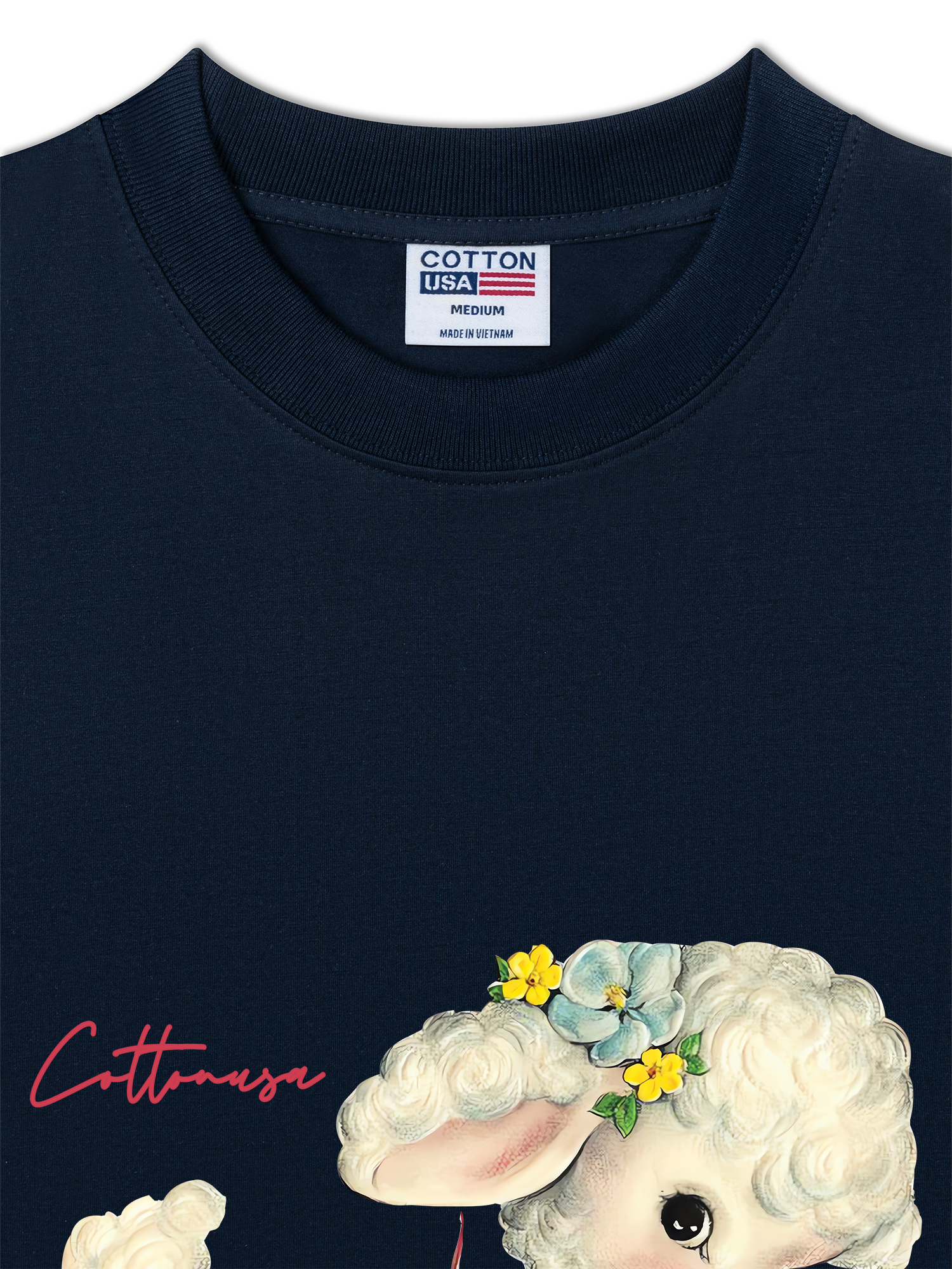 Áo Thun Relaxed Fit Soff Paw Cute Sheep