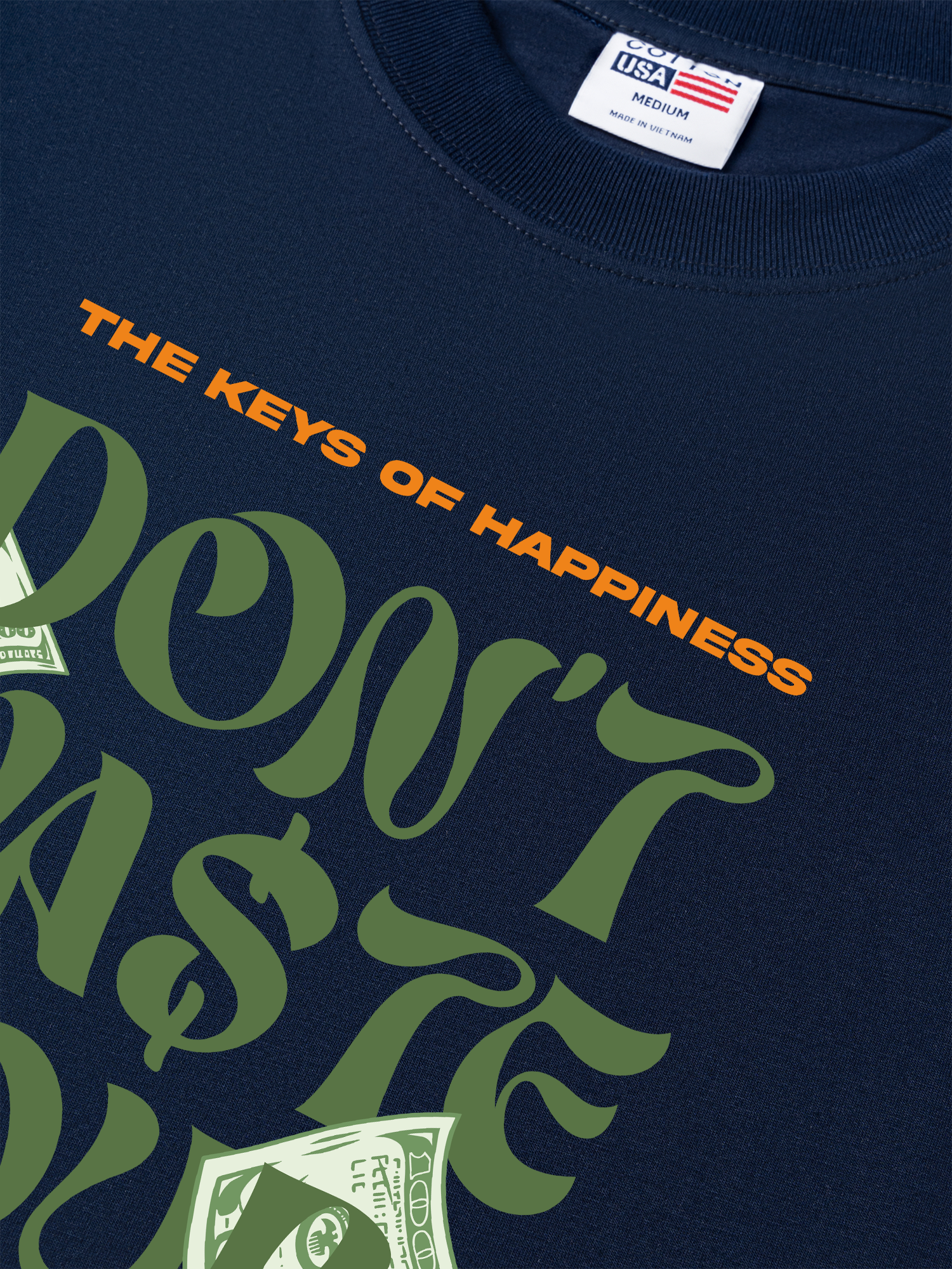 Áo Thun Relaxed Fit Money The Keys Of Happiness