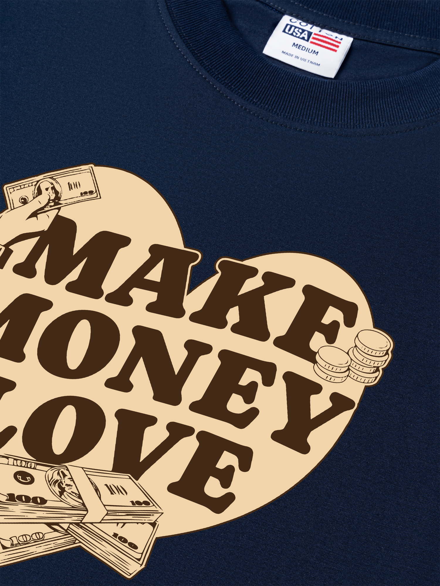 Áo Thun Relaxed Fit Money Make Money Love