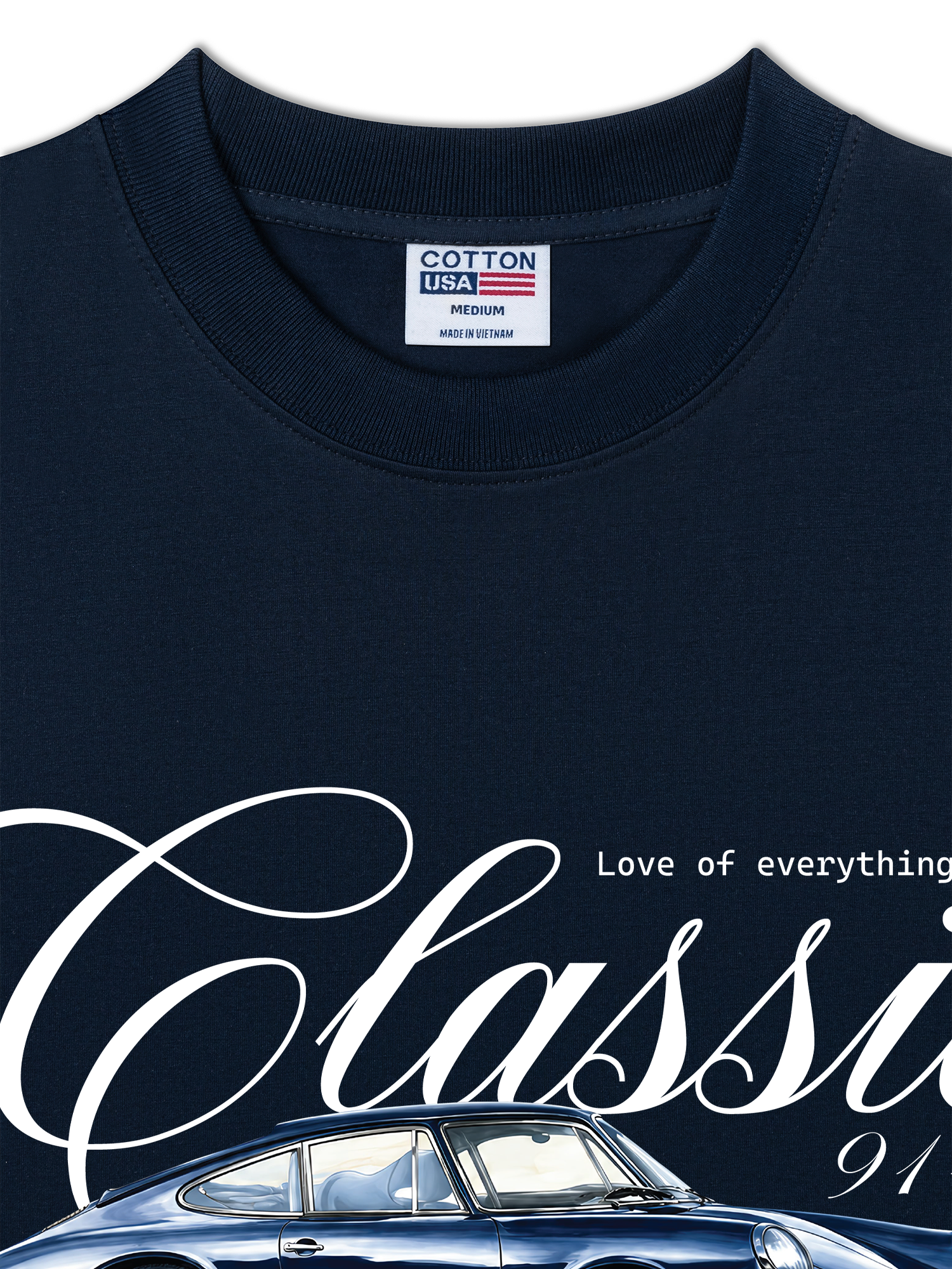 Áo Thun Relaxed Fit Car Love Of Everything Blue Classic 911