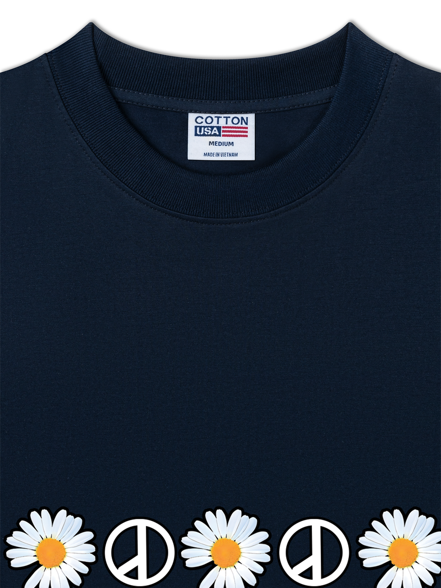 Áo Thun Relaxed Fit Floral With GD Chibi Daisy Flower