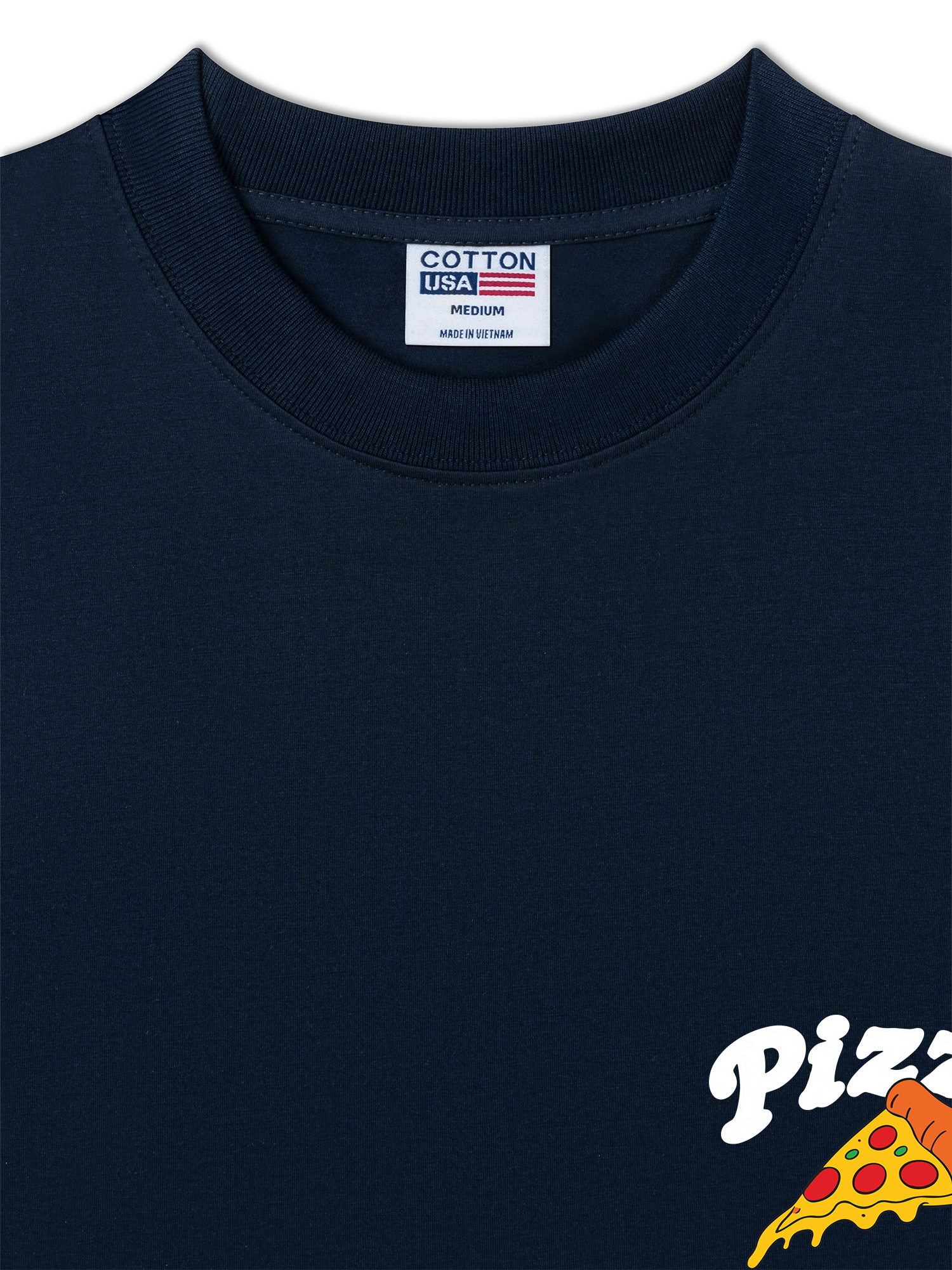 Áo Thun Relaxed Fit Yummy Mood Pizza Daily