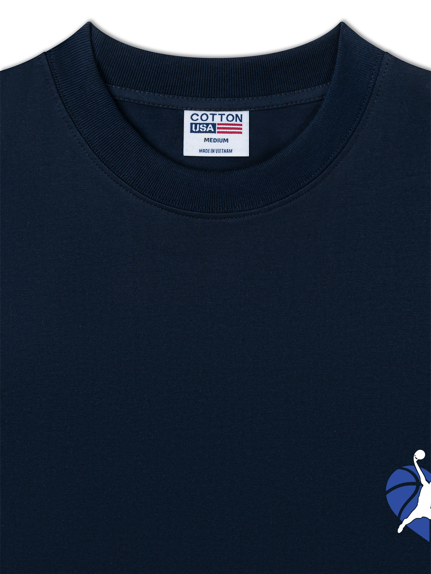 Áo Thun Relaxed Fit Mể Bóng Rổ Blue