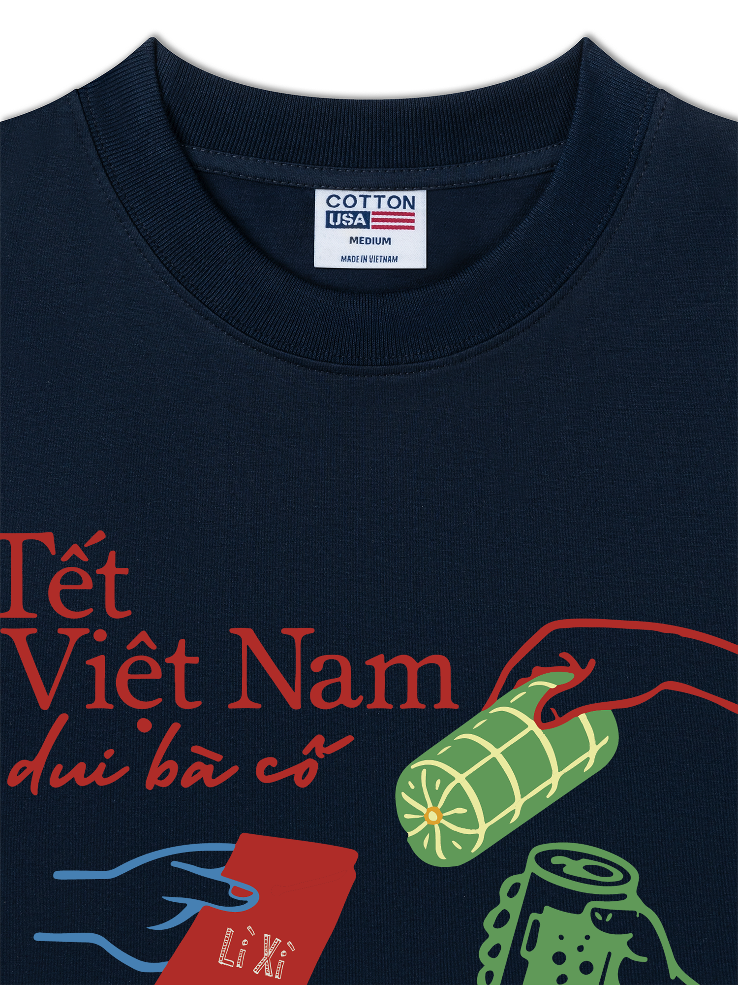 Áo Thun Relaxed Fit Tết Việt Nam Dui Bà Cố