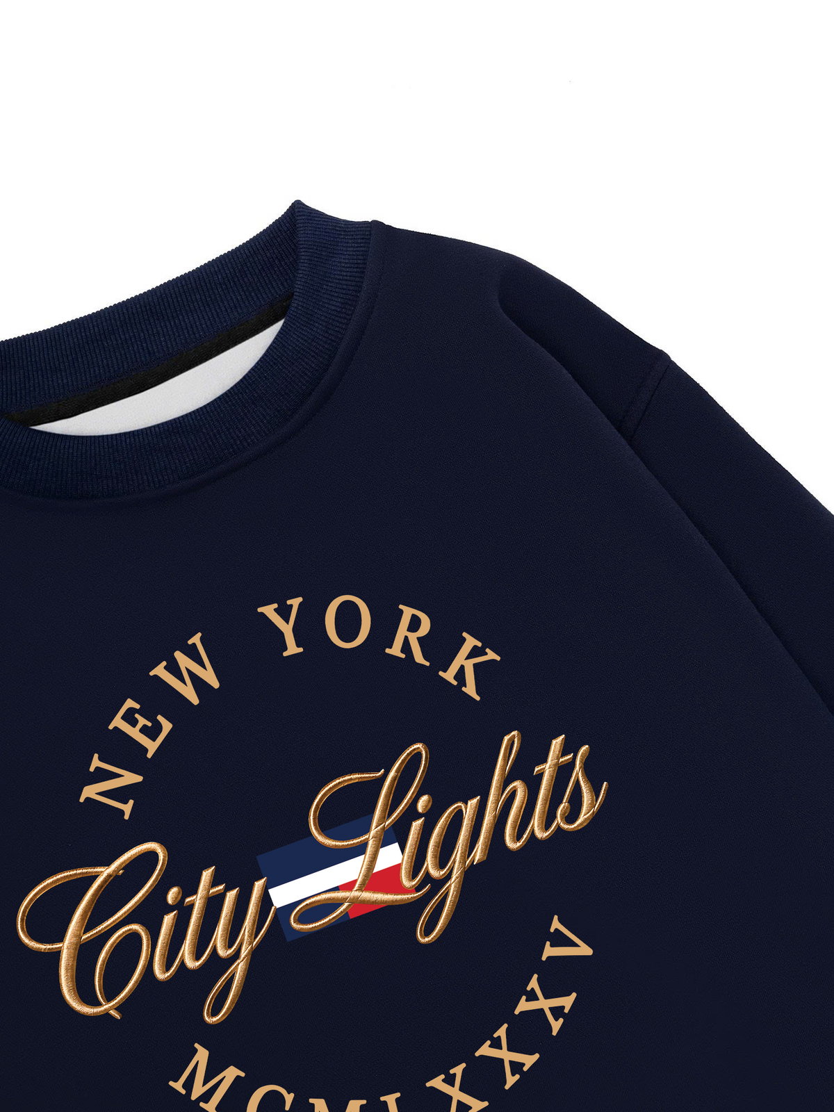 Áo Sweater Nỉ Hai Da City Lights New York