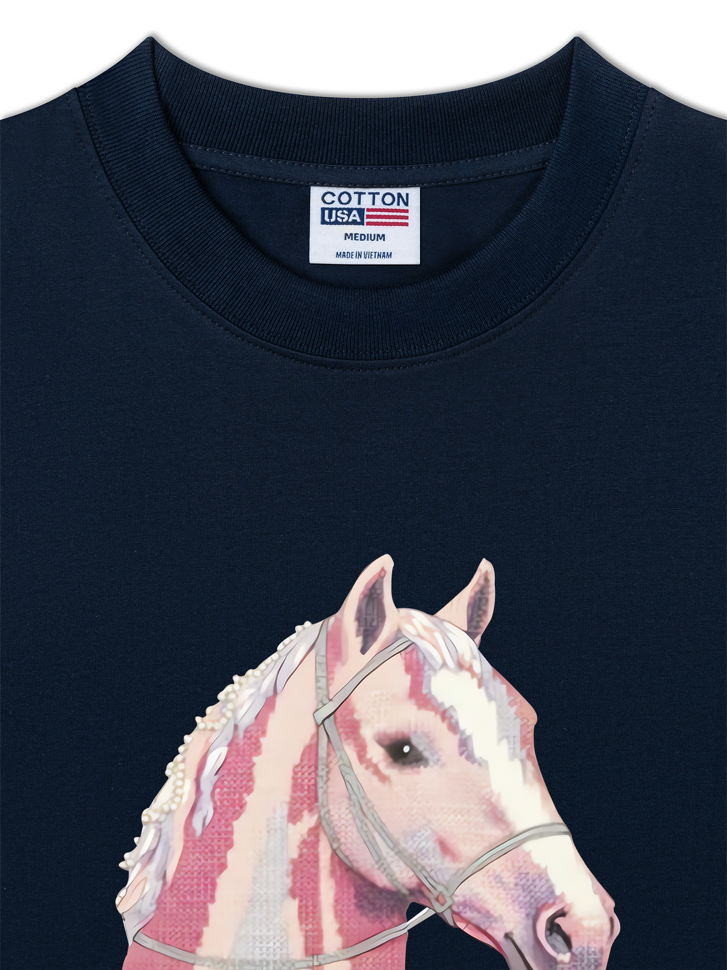 Áo Thun Relaxed Fit Cute Pink Horse