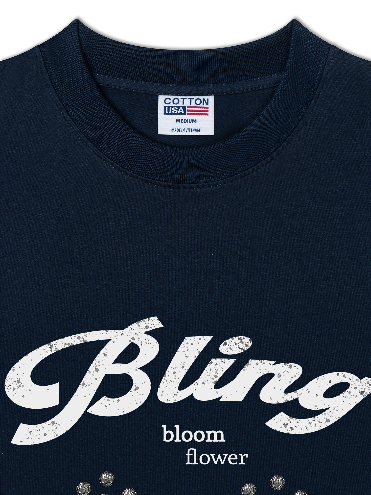 Áo Thun Relaxed Fit Bling Bloom Flower