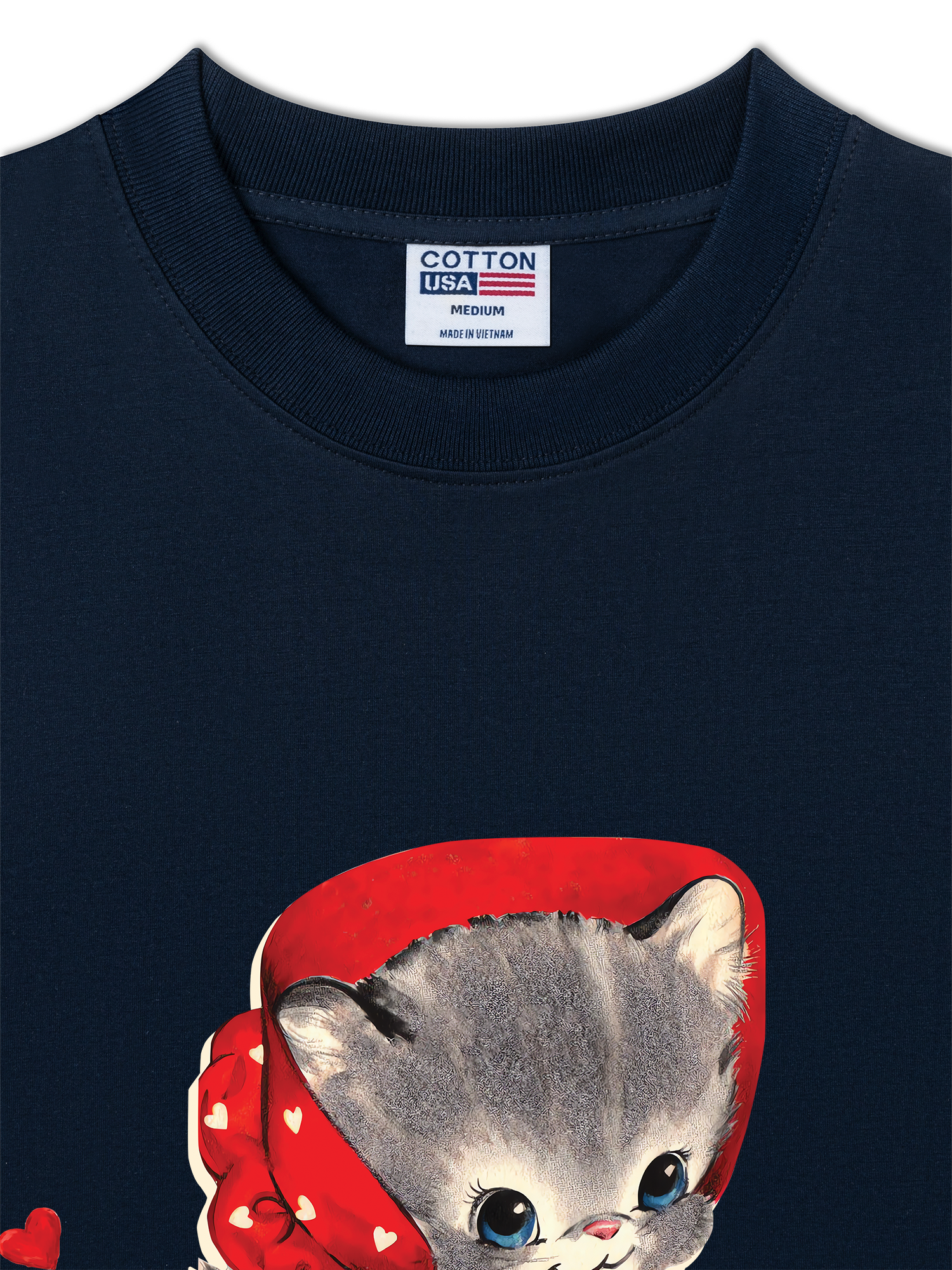 Áo Thun Relaxed Fit Soft Paw Cute Cat