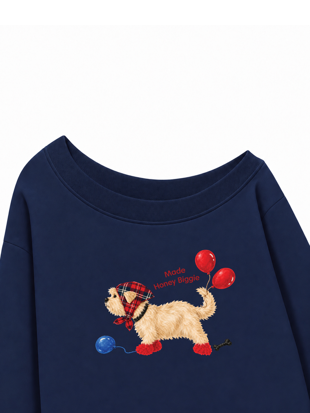 Áo Sweater Lệch Vai Nỉ Hai Da Made Honey Biggie