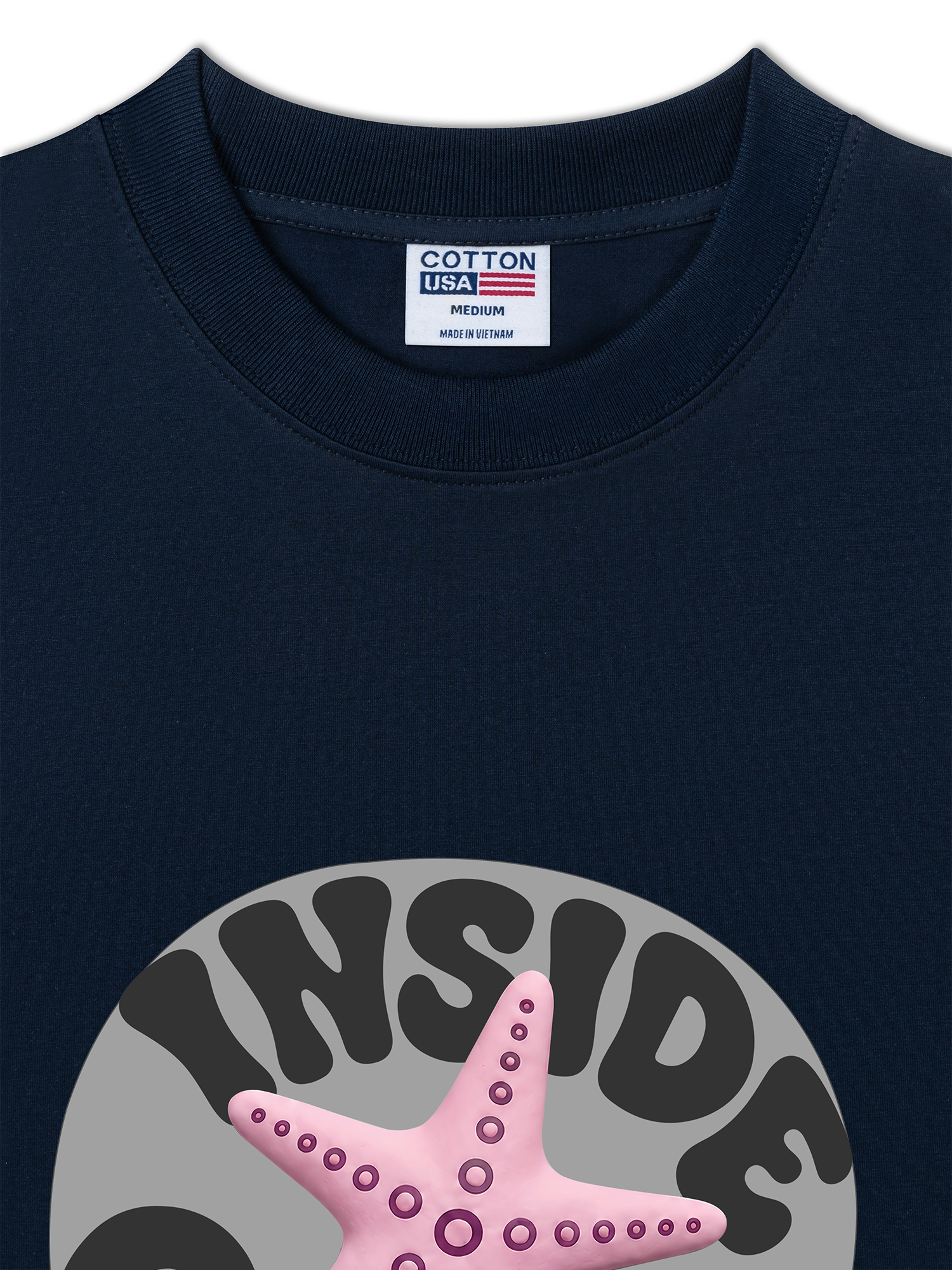 Áo Thun Relaxed Fit Inside Ocean Pink StarFish