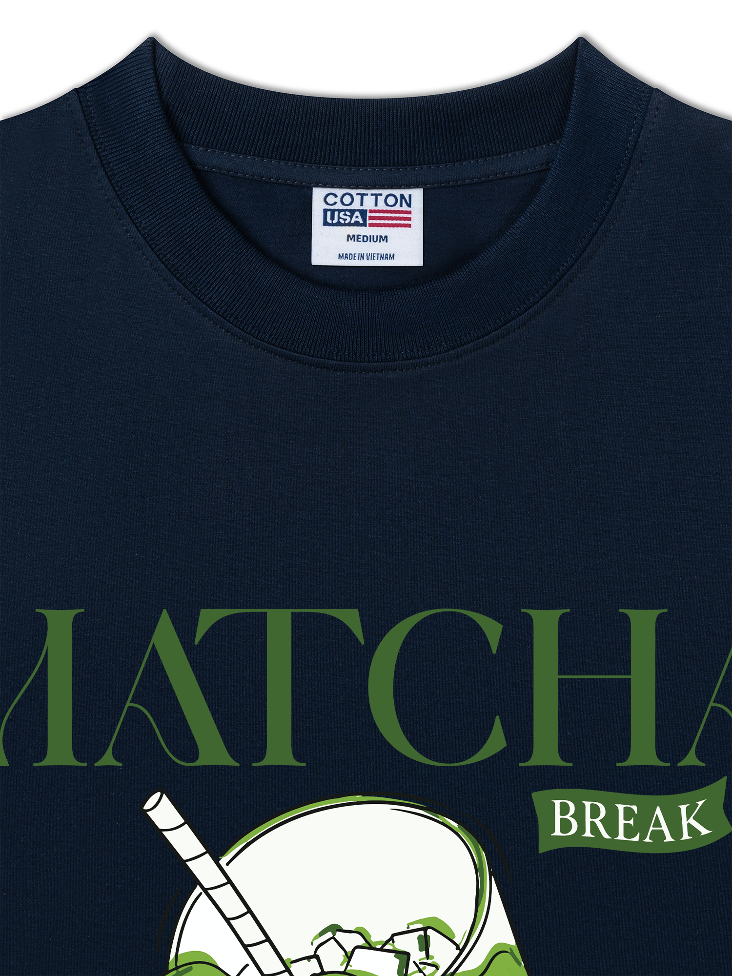 Áo Thun Relaxed Fit Daily Cup Matcha Đá Xay